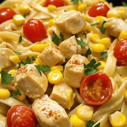 To make Cowboy Butter Chicken Pasta, you need fresh and simple ingredients. Here’s the list of what you will need: - 12 oz fettuccine or penne pasta - 1 lb boneless, skinless chicken breasts, cut into bite-sized cubes - 4 tablespoons unsalted butter, divided - 2 cloves garlic, minced - 1 teaspoon smoked paprika - 1 teaspoon onion powder - 1 teaspoon dried oregano - ½ teaspoon cayenne pepper (adjust according to your heat preference) - 1 cup cherry tomatoes, halved - 1 cup corn kernels (fresh or frozen) - ½ cup heavy cream - 1 cup shredded cheddar cheese - Salt and freshly ground black pepper, to taste - Fresh parsley, chopped, for garnish These ingredients come together to create a dish that’s rich and full of flavor. The chicken provides protein, while the pasta makes it hearty. The spices add warmth and depth, making every bite enjoyable. Fresh vegetables like cherry tomatoes and corn add a pop of color and sweetness. Don't forget to check the [Full Recipe](#) for all the steps to bring this meal to life! How to Cook the Pasta Properly To cook your pasta, start with a large pot. Fill it with water and add a good amount of salt. Bring the water to a boil. Once boiling, add 12 ounces of fettuccine or penne pasta. Follow the package instructions for cooking time. Stir the pasta occasionally to prevent sticking. Tips for Al Dente Texture For the best texture, cook the pasta until it is al dente. This means it should be firm when you bite into it. Usually, this takes about two minutes less than the package suggests. Before draining, save half a cup of the pasta water. This water helps to make the sauce creamy later. Seasoning Tips and Techniques Use 1 pound of boneless, skinless chicken breasts for this dish. Cut the chicken into bite-sized cubes. In a large bowl, season the chicken with salt, black pepper, smoked paprika, onion powder, oregano, and cayenne pepper. Mix well so every piece is coated in spices. Ensuring Even Cooking To cook the chicken, heat 2 tablespoons of unsalted butter in a large skillet. Once the butter melts, add the seasoned chicken. Cook it on medium heat. Stir it occasionally for about 6 to 8 minutes. You want the chicken to be golden brown and fully cooked. Infusing the Butter with Garlic In the same skillet, add the rest of the butter after you remove the cooked chicken. Let it melt, then add 2 minced garlic cloves. Sauté the garlic for about 1 minute. Watch closely so it doesn’t burn. It should smell amazing! Adding Vegetables for Flavor Next, add 1 cup of halved cherry tomatoes and 1 cup of corn kernels to the skillet. Cook these for about 3 to 4 minutes. Stir them occasionally until the tomatoes soften and release their juices. This step adds more flavor to the dish. Techniques for Combining the Pasta and Sauce Return the cooked chicken to the skillet. Pour in ½ cup of heavy cream and the reserved pasta water. Stir everything well to combine. Let it heat through. Finally, add the cooked pasta and toss gently. Gradually sprinkle in 1 cup of shredded cheddar cheese. Stir until it melts and the sauce becomes creamy. Adjust the seasoning with salt and black pepper to taste. For the full recipe, check out the details above. Enjoy making this Cowboy Butter Chicken Pasta! To make your Cowboy Butter Chicken Pasta shine, start by adjusting the spice levels. If you like it hot, add more cayenne. If you prefer mild, cut back on it. Balance is key in this dish. You want each bite to be full of flavor without overwhelming your taste buds. Next, enhance creaminess with the right amount of heavy cream. If you want it richer, add more cream. For a lighter version, reduce the cream and add a splash of pasta water instead. The goal is to create a smooth sauce that clings to every piece of pasta. Using a skillet helps cook the chicken evenly. Make sure your skillet is hot before adding the chicken. This helps it brown nicely. If the skillet is too cool, the chicken will steam instead of sear. To avoid overcooking the chicken, cut it into small, even pieces. This helps it cook faster and more evenly. Cook until it's golden brown and no longer pink in the center. This way, your chicken stays juicy and tender. Garnishing your dish is simple but impactful. Sprinkle fresh parsley on top for a pop of color. You can also add extra cheddar cheese for a cheesy finish. A light dusting of smoked paprika adds an inviting aroma. For sides, consider serving garlic bread or a fresh salad. These pairs complement the richness of the pasta well. This meal can be a feast for your eyes and your taste buds. Don't forget to check out the Full Recipe for detailed steps. {{image_4}} If you want to change up the protein, you have options. You can use shrimp or pork instead of chicken. Both add a nice flavor and cook quickly. If you prefer a meatless dish, try chickpeas or tofu. They absorb flavors well and add protein. To make this dish your own, consider adding different vegetables or herbs. Spinach, bell peppers, or zucchini would work great. Fresh herbs like basil or cilantro can brighten the taste. If you want more heat, add red pepper flakes or extra cayenne pepper. Spice is your friend in this dish! Switching up the pasta can change the whole meal. You can use spaghetti, rigatoni, or even whole wheat pasta. If gluten is a concern, look for gluten-free pasta made from rice or quinoa. They cook similarly and taste great in this dish. For the full recipe, check out Cowboy Butter Chicken Pasta. How do I store Cowboy Butter Chicken Pasta in the refrigerator? To store leftovers, let the pasta cool first. Then, place it in an airtight container. This way, it stays fresh for about 3 to 4 days. Make sure to keep the pasta and sauce together to maintain flavor. What are the freezing tips and techniques? To freeze this dish, let it cool completely. Then, use a freezer-safe container or bag. It will last in the freezer for up to 3 months. When freezing, leave some space in the container. This allows for expansion as the sauce freezes. What are the best methods for keeping the pasta creamy? To reheat, place the leftovers in a saucepan. Add a splash of milk or cream to keep it creamy. Heat it over low to medium heat. Stir often until warmed through to avoid burning. How do I avoid dryness when reheating? To prevent dryness, you can add a bit of reserved pasta water. This adds moisture back into the dish. Always cover the pan while reheating. This keeps the steam in and helps the pasta stay moist. You can use several tasty proteins instead of chicken. Here are some great options: - Shrimp: Cook quickly and add rich flavor. - Tofu: A great choice for vegans and vegetarians. - Sausage: Use spicy or mild for extra taste. - Ground beef: A hearty option that pairs well with the sauce. These proteins will make your Cowboy Butter Chicken Pasta just as delicious. If you like heat, try these tips to spice up your pasta: - Add more cayenne pepper for a stronger kick. - Toss in some crushed red pepper flakes. - Use hot sauce or a spicy seasoning blend. - Add diced jalapeños for fresh heat. Adjust the heat to match your taste. Yes, you can make this dish ahead of time. Here are some tips: - Cook the pasta and chicken ahead of time, then store separately. - Combine everything just before serving for the best taste. - Refrigerate leftovers in an airtight container for up to 3 days. Reheat gently on the stove for best results. These side dishes complement your meal nicely: - Garlic bread: Perfect for soaking up the sauce. - Caesar salad: A light and refreshing choice. - Steamed broccoli: Adds color and nutrition. - Corn on the cob: A sweet, crunchy addition. Feel free to mix and match for a full meal experience. This article covered all you need for making Cowboy Butter Chicken Pasta. We discussed key ingredients, step-by-step cooking methods, and handy tips. I offered variations for taste and dietary needs, plus storage advice. You now have a clear roadmap to create a delicious dish. You can mix flavors, adjust spices, and explore options that fit your taste. Enjoy cooking and sharing this dish with others for a great meal!
