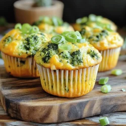 To make these tasty muffins, you need simple ingredients that pack a punch. Here’s what you’ll need: - 1 cup all-purpose flour - 1 teaspoon baking powder - 1/2 teaspoon baking soda - 1/2 teaspoon salt - 1/4 teaspoon black pepper - 1 cup fresh broccoli florets, finely chopped - 1 cup sharp cheddar cheese, grated - 2 large eggs - 1/2 cup milk - 1/4 cup olive oil These ingredients create a wonderful blend of flavors and textures. You can add a few extra items for more flavor. Consider using: - 1 tablespoon Dijon mustard (this gives a nice kick) - 1/4 cup green onions, sliced (for garnish) These options can elevate your muffins from good to great! If you need to substitute ingredients, it’s easy! Here are some ideas: - Use whole wheat flour for a healthier twist. - Swap in almond milk for a dairy-free option. - For cheese, try mozzarella or pepper jack for a fun kick. When you choose fresh broccoli, chop it finely. This ensures even distribution in the muffins. Follow these tips for delicious, savory muffins every time. For the full recipe, check the section above. Start by preheating your oven to 375°F (190°C). This step helps the muffins bake evenly. Next, prepare your muffin tray. You can use paper liners or lightly grease each cup with oil or cooking spray. This will keep the muffins from sticking and make cleanup easy. In a large mixing bowl, take your all-purpose flour, baking powder, baking soda, salt, and black pepper. Whisk these dry ingredients together. This ensures they blend well, which is key for a fluffy muffin. Now, add the finely chopped broccoli florets and grated sharp cheddar cheese to your dry mix. Gently stir them in. Coating the broccoli and cheese with flour helps them mix evenly in the batter. This way, you get a cheesy bite in every muffin. In another bowl, crack the two large eggs. Whisk them together with milk, olive oil, and Dijon mustard if you choose to use it. Whisk until everything looks uniform and a bit frothy. This mix brings moisture to the muffins. Pour the wet ingredients into the bowl with the dry mix. Stir gently until just combined. Don't overmix! A few lumps are okay and will help keep the muffins tender and soft. Using a spoon or an ice cream scoop, fill each muffin cup about 3/4 full with batter. This gives them room to rise as they bake. Place the tray in your preheated oven and bake for about 18-20 minutes. They should turn a lovely golden brown. To check if they are done, insert a toothpick into the center of a muffin. If it comes out clean, they are ready. After baking, let them cool in the pan for five minutes before moving them to a wire rack. Enjoy warm or at room temperature, garnished with sliced green onions for extra flavor. For the complete recipe, check the Full Recipe section. To get the best muffin texture, start with room-temperature ingredients. This helps ensure even mixing. Use fresh baking powder for a good rise. For a tender muffin, mix until just combined. Lumps in the batter are fine. They help keep the muffins soft. Overmixing can make muffins tough. This happens when you stir too much after adding wet to dry. Mix gently until you see no dry flour. It’s okay if the batter looks a bit uneven. Remember, the less you mix, the softer the muffin. Baking time is key for perfect muffins. Bake at 375°F (190°C) for 18-20 minutes. Check doneness with a toothpick. If it comes out clean, your muffins are ready. Let them cool for a few minutes in the pan. This helps them set up nicely. For best taste, serve warm or at room temperature. For a fun twist, try the Full Recipe for extra tips! {{image_4}} You can change the cheese in these muffins for a new twist. Try using mozzarella for a milder taste. Feta adds a salty flavor that pairs well with broccoli. Goat cheese can give a tangy kick that surprises your taste buds. Each cheese brings a unique flavor, so feel free to experiment with your favorites. Want to boost the nutrients? Toss in some grated carrots or zucchini. Both add moisture and flavor. You can also use spinach or kale for extra greens. Just chop them finely and mix them in with the broccoli. This way, you create a colorful and healthy muffin. Your kids won’t even notice the extra veggies! If you need gluten-free muffins, swap the all-purpose flour for a gluten-free blend. Many options work well, like almond flour or coconut flour. For a dairy-free version, use dairy-free cheese and milk. Almond milk or oat milk can be great substitutes. These changes keep the recipe tasty while meeting dietary needs. Just remember, each swap might slightly change the texture. For the full recipe, check out the complete guide to make these savory delights! To keep your muffins fresh, store them in an airtight container. Place a paper towel at the bottom to absorb moisture. This helps keep the muffins soft. They will last for up to three days at room temperature. For longer storage, consider refrigeration. When you're ready to enjoy a muffin again, reheating is easy. You can use a microwave or an oven. For the microwave, heat for about 15-20 seconds. If you prefer the oven, preheat it to 350°F (175°C) and warm the muffins for 5-10 minutes. This will revive their soft texture and warm flavor. Freezing is a great way to keep your savory muffins for a longer time. Wrap each muffin in plastic wrap or foil. Place them in a freezer bag, removing as much air as possible. They can stay frozen for up to three months. To enjoy, thaw them overnight in the fridge or heat directly from the freezer. Enjoy the delicious taste anytime! If you want to know how to make these tasty treats, check out the Full Recipe. You can tell the muffins are done when they are golden brown. Insert a toothpick into the center of one muffin. If it comes out clean, the muffins are ready. They should feel springy when you touch them. The edges will also pull away slightly from the muffin tin. Yes, you can make these muffins ahead of time. They stay fresh for a few days. Simply store them in an airtight container at room temperature. For longer storage, freeze them. Just thaw and reheat when you’re ready to enjoy. These muffins are great warm or at room temperature. You can serve them as a snack or a light meal. For a fun touch, add a dollop of sour cream or yogurt on top. A sprinkle of sliced green onions adds extra flavor and color. For the full recipe, check the earlier section. These savory cheddar and broccoli muffins are easy to make and full of flavor. We covered essential and optional ingredients, plus substitutions for different diets. Step-by-step instructions guide you through preparation and baking. I shared tips for the best texture and how to avoid common pitfalls. You can even try variations to keep things fresh. Store extras easily and enjoy them later. Now, you're ready to bake and impress with these tasty muffins!