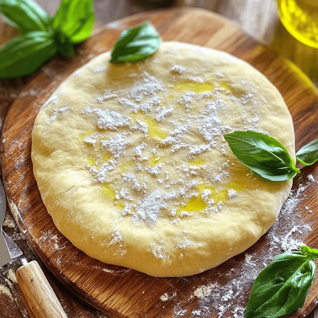 To make delicious pizza dough, you need some key ingredients. Here’s what you’ll need: - 4 cups all-purpose flour (plus extra for dusting) - 1 packet (2 ¼ teaspoons) active dry yeast - 1 ½ cups warm water (110°F/43°C) - 2 tablespoons extra virgin olive oil - 1 tablespoon granulated sugar - 1 teaspoon sea salt These ingredients work together to create a dough that is soft and easy to shape. Each one plays a unique role in the dough's texture and flavor. If you don’t have all-purpose flour, you can use bread flour. It gives your crust a chewier bite. For the yeast, instant yeast works just as well. You can skip the proofing step if you use it. If you prefer a different oil, you can try canola oil or melted butter. They add flavor, too. Gather these tools for making your pizza dough: - Large mixing bowl - Small bowl for proofing yeast - Wooden spoon or spatula - Clean surface for kneading - Rolling pin (optional) - Plastic wrap or damp cloth for covering Having these tools ready makes the process smooth and fun. You'll enjoy making pizza dough from scratch. For the full recipe, check out the Doughlicious Homemade Pizza Dough. To start, we need to wake up the yeast. In a small bowl, mix warm water with granulated sugar. Make sure the water is warm, not hot. Sprinkle the active dry yeast on top and let it sit for 5 to 10 minutes. You will know it's ready when it gets frothy. This means the yeast is alive and ready to help our dough rise. Next, gather a large mixing bowl. Whisk together the all-purpose flour and sea salt. This step is crucial for even flavor. After mixing, create a well in the center of the flour. Pour in the foamy yeast mixture and extra virgin olive oil. This is where the magic starts to happen! Now it's time to knead. Use a wooden spoon to mix until a shaggy dough forms. When it's too tough to stir, transfer the dough to a floured surface. Knead the dough for 8 to 10 minutes. Press, fold, and turn the dough until it feels smooth and elastic. If it sticks too much, add a little extra flour. Shape the kneaded dough into a round ball. Place it in a lightly oiled bowl, turning it to coat. Cover the bowl with a damp cloth. Let the dough rise in a warm spot for about 1 to 1.5 hours. It should double in size. This is when the dough gets fluffy and light. Once risen, gently punch the dough down to release air. Turn it out onto a floured surface. Divide it into 2 to 3 equal parts. Each part will make one pizza. Roll out each piece with a rolling pin or stretch it by hand. Shape it as thick or thin as you prefer. Transfer the rolled-out dough to a baking tray or heated pizza stone. Now comes the fun part! Top your dough with sauce, cheese, and your favorite toppings. Bake in a preheated oven at 475°F (245°C) for 12 to 15 minutes. Watch for a golden-brown crust and bubbling cheese. The aroma will fill your kitchen! For a full recipe with more details, check out the Doughlicious Homemade Pizza Dough guide. To make great pizza dough, you need the right texture. The dough should be smooth and soft but not sticky. If your dough is too dry, add a little water. If it’s too wet, sprinkle in some extra flour. The goal is to create a dough you can easily handle. Sometimes, things may not go as planned. Here are some quick fixes: - Dough won’t rise: Make sure your yeast is active. Check the water temperature; it should be warm, not hot. If it bubbles after mixing, you’re good to go. - Dough is too sticky: Add a bit more flour while kneading. Just a little at a time will help. - Crust is too tough: Knead less. Over-kneading can make the dough tough. Aim for a smooth texture without going too far. Kneading helps develop gluten. This gives the dough its strength. I recommend kneading for about 8-10 minutes. Use the palm of your hand to push down, fold, and turn the dough. For rising, find a warm spot. Cover the bowl with a damp cloth. This keeps moisture in. Let it rise until it doubles in size, usually 1 to 1.5 hours. For more detailed steps, check out the Full Recipe for Doughlicious Homemade Pizza Dough. {{image_4}} You can use whole wheat flour for a healthier pizza. Whole wheat flour has more fiber and nutrients. Simply replace all-purpose flour with whole wheat flour in the recipe. The dough may be a bit denser, but it adds a nice flavor. You might want to add a little more water to keep it soft. If you need a gluten-free option, use a gluten-free flour blend. Many blends work well for pizza. Just make sure it contains xanthan gum, which helps bind the dough. Follow the same steps in the full recipe. The texture may be different, but the taste will still be delightful. You can add fun flavors to your dough. For example, mix in garlic powder or dried herbs like oregano or basil. This gives your crust an extra kick. Simply add these ingredients when you mix the dry ingredients. You can also brush the dough with garlic-infused olive oil before baking for added flavor. Store unbaked pizza dough in the fridge. Wrap it tightly in plastic wrap. This keeps it fresh for up to three days. If you need it longer, consider freezing it instead. To freeze pizza dough, first shape it into a ball. Then, wrap it in plastic wrap. Place the wrapped dough in a zip-top bag. Label the bag with the date. It can stay in the freezer for up to three months. When ready to use, simply thaw in the fridge overnight. Store leftover pizza in the fridge. Place slices in an airtight container or wrap them in foil. This keeps them fresh for about three days. If you want to save them longer, freeze cooked pizza. Wrap each slice tightly in plastic wrap, then put it in a zip-top bag. Cooked pizza can stay frozen for up to two months. Reheat slices in the oven for a crispy crust. For the best taste, use the Full Recipe for making fresh dough again! You can tell your dough has risen enough when it doubles in size. Press your finger into the dough. If the indent stays, it's ready. If it springs back, let it rise a bit longer. Yes, you can use instant yeast! It works well and does not need to be activated first. Just mix it with the flour and other dry ingredients. You may need less instant yeast than active dry yeast. The best temperature for baking pizza is around 475°F (245°C). This high heat gives you a crisp crust and bubbly cheese. Make sure to preheat your oven for at least 30 minutes for the best results. To prevent sticking, use extra flour on your work surface. Dust your rolling pin and hands too. If the dough is still sticky, sprinkle a little more flour as you knead or roll it out. You can use a wide range of toppings. Classic options include pepperoni, mushrooms, and bell peppers. For a twist, try goat cheese, arugula, or even figs. Mix and match to find your favorites! Thick crust has more dough, giving it a chewy texture. Thin crust is crispier and has less dough. The cooking time may vary, with thick crust needing longer to bake. Choose based on your taste! For a complete guide and detailed instructions, check out the Full Recipe. To make my homemade pizza dough, you need a few simple ingredients. Here’s what you will need: - 4 cups all-purpose flour (plus extra for dusting) - 1 packet (2 ¼ teaspoons) active dry yeast - 1 ½ cups warm water (110°F/43°C) - 2 tablespoons extra virgin olive oil - 1 tablespoon granulated sugar - 1 teaspoon sea salt These ingredients work together to create a dough that is soft and easy to work with. The flour forms the base, while the yeast helps it rise. Warm water wakes up the yeast, and olive oil adds a nice flavor. Sugar feeds the yeast, and salt brings balance to the dough. When choosing your flour, all-purpose flour is perfect for this recipe. It gives the dough a good texture. If you want to mix things up, you can use bread flour for a chewier crust. Now, let’s talk about yeast. Active dry yeast is a great choice. Make sure it is fresh for the best rise. If you see bubbles after mixing it with water and sugar, you are good to go! I always suggest using warm water. Too hot can kill the yeast, while cold water won’t activate it. Aim for that sweet spot of about 110°F. This dough can make 2-3 pizzas depending on how thick you like your crust. You can use the full recipe to have fun with toppings and shapes! You learned the key steps to make homemade pizza dough. We covered important ingredients, tools, and techniques. You can now troubleshoot common issues and explore variations, like gluten-free options. Remember to store your dough properly for later use. Homemade pizza is fun and rewarding. Enjoy the process and get creative with toppings. Your perfect pizza awaits!