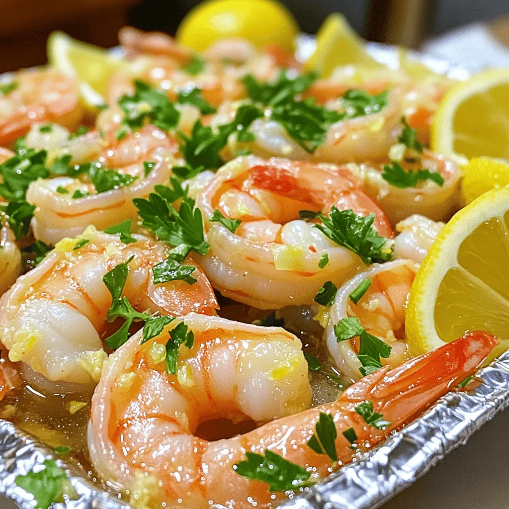 To make Zesty Lemon Garlic Shrimp, you need a few key ingredients. Here’s what you need: - 1 lb (450g) large shrimp, peeled and deveined - 4 cloves of garlic, finely minced - 1/4 cup freshly squeezed lemon juice (about 2 lemons) - Zest of 1 lemon - 1/4 cup extra-virgin olive oil - 1 teaspoon red pepper flakes - 1 teaspoon sea salt - 1/2 teaspoon freshly ground black pepper - 2 tablespoons fresh parsley, finely chopped, for garnish - Lemon wedges, for an extra zesty serve These ingredients create a bright and bold flavor, making the dish exciting. Using high-quality shrimp is very important. Fresh shrimp tastes better and has a firmer texture. Look for shrimp that is: - Firm to the touch - Slightly translucent - Ocean-fresh smell If you buy frozen shrimp, make sure it is flash-frozen right after catching. This helps keep the taste and texture intact. You can add some optional ingredients to boost flavor. Consider trying: - Fresh herbs like basil or cilantro - A splash of white wine for depth - Cherry tomatoes for a pop of color and sweetness These extra touches can make your dish even more delightful. You can find the full recipe to explore all these flavors! Start by gathering your ingredients. In a large bowl, combine 4 cloves of minced garlic, 1/4 cup of freshly squeezed lemon juice, and the zest of 1 lemon. Add 1/4 cup of extra-virgin olive oil, 1 teaspoon of red pepper flakes, 1 teaspoon of sea salt, and 1/2 teaspoon of black pepper. Whisk everything together until it blends well. The aroma will make your mouth water. This marinade packs a punch with zesty flavors. Now it’s time to add the shrimp. Use 1 pound of large shrimp that are peeled and deveined. Gently toss the shrimp in the marinade, making sure each piece gets coated. This step is key for flavor. Let the shrimp marinate for at least 15 to 20 minutes. If you want to, cover the bowl and put it in the fridge. The shrimp will soak up all those tasty flavors. Heat a large skillet over medium-high heat. Once hot, add the marinated shrimp along with the marinade. Spread the shrimp in a single layer for even cooking. Cook them for about 2 to 3 minutes. You’ll see them turn a lovely pink color. When ready, flip the shrimp and cook for another 1 to 2 minutes. They should be opaque and fully cooked. Be careful not to overcook them, as shrimp can dry out quickly. Once done, take the skillet off the heat. Sprinkle fresh parsley on top for color and flavor. Serve the zesty lemon garlic shrimp right away, with lemon wedges on the side. This dish is not just tasty; it looks great too! For the full recipe, check out the earlier section. Enjoy your meal! When picking shrimp, freshness matters. Look for shrimp that smells like the sea, not fishy. The shells should be shiny and firm. If the shrimp are wet, they may have been sitting too long. Choose shrimp that are bright pink for the best flavor. If you can, buy shrimp that are wild-caught. They often taste better than farmed shrimp. To cook shrimp just right, keep an eye on the time. Shrimp cook fast. Overcooked shrimp become tough. Cook them for 2-3 minutes on one side. When they turn pink, flip them over. Cook for another 1-2 minutes until they are opaque. Using medium-high heat helps them cook evenly. If you have a hot skillet, the shrimp will sear nicely. To add more flavor, consider using fresh herbs. Basil and cilantro pair well with shrimp. You can also try adding a splash of white wine to the marinade. This adds depth to the taste. For a kick, increase the red pepper flakes. You can also mix in some capers or olives for a briny touch. These small changes can make a big difference in flavor. For the best results, follow the Full Recipe for detailed steps. {{image_4}} You can switch shrimp with other proteins. Chicken breast is a great choice. Cut it into bite-sized pieces. Marinate the chicken just like the shrimp. Cook it for about 6-7 minutes until golden brown. You can also use scallops. They cook quickly and add a sweet flavor. Just be careful not to overcook them. For a tasty vegetarian twist, use firm tofu or zucchini. If using tofu, press it to remove excess water. Cut it into cubes and marinate as you would with shrimp. For zucchini, slice it into rounds or half-moons. You can also try mushrooms. Portobello or shiitake mushrooms work well. They soak up the flavors nicely. You can add more flavors to this dish easily. Try adding cherry tomatoes or bell peppers. They add color and sweetness. Toss them in the pan with the shrimp. Fresh herbs like basil or cilantro can also boost flavor. Lastly, for a kick, add a splash of hot sauce or a squeeze of lime juice. These tweaks turn a good dish into a great one! For the full recipe, check out the details above. To keep your zesty lemon garlic shrimp fresh, place any leftovers in an airtight container. Make sure to cool the shrimp to room temperature before sealing. Store the container in the fridge. It will stay good for up to three days. If you want to enjoy it later, proper storage is key. Reheating your shrimp is easy. You can use the microwave or a skillet. If you choose the microwave, heat it in short bursts of 30 seconds. Check often to avoid overcooking. If using a skillet, add a splash of olive oil. Heat over medium heat until warmed through. This keeps the shrimp juicy and tasty. If you want to freeze your shrimp, do it right after cooking. Let the shrimp cool completely. Then, place them in a freezer-safe bag. Remove as much air as possible before sealing. Label the bag with the date. You can freeze it for up to three months. When you're ready to eat, thaw it in the fridge overnight before reheating. For the best taste, try to use frozen shrimp within a month. For the full recipe, check out the previous sections! You can marinate shrimp for 15 to 30 minutes. This time allows the shrimp to soak up the lemon and garlic flavors. If you marinate too long, the shrimp may become tough. Keep an eye on the clock to get the best taste! Yes, you can use frozen shrimp. Just remember to thaw them first. Place them in the fridge overnight or run them under cold water for a quick thaw. After thawing, pat them dry with a paper towel. This will help the marinade stick better. I love pairing Zesty Lemon Garlic Shrimp with a few simple sides. Here are my favorite options: - Cooked rice or quinoa for a hearty base. - A fresh salad with greens, tomatoes, and cucumbers. - Garlic bread to soak up the tasty juices. - Steamed vegetables like broccoli or asparagus for a healthy touch. These sides make the meal complete and delicious. For the full recipe, check out the section above! This guide covered the key steps for making Zesty Lemon Garlic Shrimp. We explored essential ingredients, marinating, and cooking. Plus, we shared tips on choosing shrimp and enhancing flavors. You learned about variations and storage tips to keep leftovers fresh. My final thought: this dish is simple, tasty, and fun to make. Enjoying it with family or friends makes it even better. Now, you’re ready to impress with your cooking skills!
