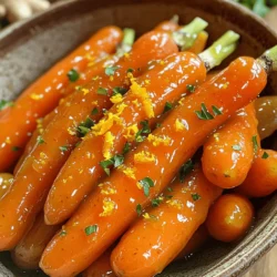 To make orange glazed carrots, you need: - 1 lb baby carrots, peeled - 1/4 cup freshly squeezed orange juice - 2 tablespoons honey - 1 tablespoon unsalted butter - Zest of 1 orange - 1 teaspoon fresh ginger, finely grated - Salt and pepper to taste - Fresh parsley, chopped, for garnish These ingredients blend well to create a sweet and tangy flavor. You can swap some ingredients if needed: - Use maple syrup instead of honey for a vegan option. - Any type of carrot works. Just cut them into even pieces. - If you don't have fresh ginger, try ground ginger. Use less, about 1/4 teaspoon. These alternatives still give you great taste. When picking your carrots, look for: - Bright color and firm texture. - Avoid carrots that feel soft or have dark spots. For the orange juice, fresh is best. It gives a better flavor than bottled juice. Always choose organic if possible. This reduces chemical exposure and enhances taste. Start by filling a medium saucepan with water. Bring it to a strong boil. Add the peeled baby carrots to the boiling water. Cook them for about 5-7 minutes. You want them tender but still a bit crunchy. After cooking, drain the carrots and set them aside. In the same saucepan, lower the heat to medium. Add the unsalted butter and let it melt fully. Next, pour in the freshly squeezed orange juice. Add the honey, grated ginger, and orange zest. Stir the mixture well with a wooden spoon or spatula. Allow the glaze to simmer for about 2-3 minutes. This helps it thicken and enhances the flavor. Now, add the drained baby carrots back into the saucepan. Toss the carrots in the orange glaze to coat them well. Allow the carrots to cook in the glaze for 3-4 minutes. Stir occasionally to keep them from sticking. Once they are heated through, season with salt and pepper to taste. Remove the saucepan from heat. Finally, transfer the glazed carrots to a serving dish. Sprinkle chopped fresh parsley on top for color and flavor. These steps will make your orange glazed carrots shine on the table. For the complete recipe, visit the Full Recipe section. To cook carrots just right, start with fresh baby carrots. Use a medium saucepan and fill it with water. Bring the water to a rolling boil. Add the peeled baby carrots and cook for about 5-7 minutes. You want them tender but still slightly crunchy. Drain them well after cooking. This keeps them from becoming mushy, which is a common mistake. To boost flavor, consider adding a pinch of cumin or cinnamon. These spices work well with the sweet orange glaze. A dash of red pepper flakes can add a nice kick too. If you enjoy herbs, fresh thyme or dill can complement the carrots nicely. These simple tweaks can elevate your dish and make it more unique. Avoid overcooking your carrots. They should stay bright and vibrant, not dull and mushy. Another mistake is skipping the seasoning. Salt and pepper enhance flavors significantly, so don’t forget them. Lastly, be careful not to rush the glaze. Let it simmer long enough to thicken. This step is key to achieving that perfect, sticky finish that makes orange glazed carrots shine. For the full recipe, refer to the details above. {{image_4}} You can switch up the sweetness in your orange glazed carrots. Honey is a classic choice, but you might try maple syrup. Just use the same amount. Agave nectar works too. If you want a sugar-free option, use stevia. Experiment to find your favorite! Feel free to mix in other veggies. Green beans or peas add color and flavor. You can also use diced sweet potatoes. Cook them along with the carrots for a tasty blend. Just adjust the cooking time for each vegetable to keep everything tender. Fresh herbs can elevate your dish. Try adding thyme or rosemary for a new twist. They pair well with the orange glaze. You can also use fresh dill for a bright flavor. Just sprinkle in some chopped herbs right before serving for the best taste! To store leftover orange glazed carrots, let them cool first. Place them in an airtight container. This keeps them fresh. Store them in the fridge for up to 3 days. For best taste, eat them within this time. If you want to keep them longer, consider freezing. When you are ready to eat your leftovers, reheating is easy. You can use a microwave or a stovetop. For the microwave, place the carrots in a bowl. Cover it with a damp paper towel. Heat for 1-2 minutes. Stir halfway through. For the stovetop, add a little water to a pan. Heat on medium until warm. Stir often to prevent sticking. Freezing glazed carrots is a great way to save them. First, let them cool completely. Spread them out on a baking sheet in a single layer. Freeze for about 1-2 hours. This stops them from sticking together. Once frozen, transfer them to a freezer-safe bag. Use them within 2-3 months for the best taste. When ready to use, thaw in the fridge overnight before reheating. Yes, you can use regular carrots. Just cut them into smaller pieces. Aim for uniform sizes, so they cook evenly. This keeps your dish looking nice and tasting great. Baby carrots are sweet and tender, but regular ones work well too. To thicken the glaze, cook it longer. Let it simmer for a few extra minutes. You can also add a little cornstarch mixed with water. This helps create a nice, thick sauce. Just remember to stir it well to avoid lumps. Orange glazed carrots pair well with many dishes. They complement roasted chicken or pork nicely. You can also serve them with grains like rice or quinoa. For a full meal, add a fresh salad for crunch and color. Check out the Full Recipe for more ideas! In this blog post, we explored how to make delicious orange glazed carrots. We discussed the key ingredients you need, along with tasty alternatives. You learned step-by-step instructions to prep your carrots and create a flavorful glaze. We shared tips to enhance flavor and avoid common mistakes. Remember, you can customize your dish with different sweeteners or veggies. Store leftovers safely and reheat them for the best results. Enjoy cooking and tasting this simple, vibrant dish. With practice, you'll master orange glazed carrots that impress everyone!