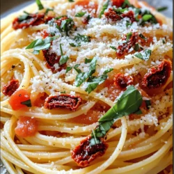 To make a great homemade spaghetti sauce, you need some key ingredients. Here’s what you should have: - 1 tablespoon olive oil - 1 medium onion, finely chopped - 3 cloves garlic, minced - 1 can (28 oz) crushed tomatoes - 1/2 cup sun-dried tomatoes, chopped (in oil, drained) - 1 teaspoon dried oregano - 1 teaspoon dried basil - 1/2 teaspoon red pepper flakes (optional, for a spicy kick) - Salt and freshly ground black pepper, to taste - Fresh basil leaves, for garnish - Grated Parmesan cheese, for serving These ingredients work together to create a rich, savory base. The olive oil adds smoothness, while the onion and garlic bring depth to the sauce. You can easily tweak this recipe to fit your taste. Here are some optional ingredients to consider: - Fresh herbs like parsley or thyme - A splash of red wine for depth - Ground meat, like beef or turkey, for heartiness - Other vegetables, like bell peppers or mushrooms Feel free to experiment! Adding or swapping ingredients can create a unique flavor profile. Understanding the nutrition of your ingredients is important. Here are some key points about the main ingredients: - Olive oil: Contains healthy fats and antioxidants. - Tomatoes: High in vitamins C and K, plus they provide lycopene, which is good for heart health. - Garlic: Known for its immune-boosting properties. - Onions: Full of vitamins and may help lower blood sugar levels. - Parmesan cheese: Adds calcium and protein, but watch the serving size due to sodium. Using these ingredients means you get not only great flavor but also some health benefits. For the full recipe, check out the complete guide. Making this sauce is easy and fun! You start by gathering your ingredients. Here’s what you need: - 1 tablespoon olive oil - 1 medium onion, finely chopped - 3 cloves garlic, minced - 1 can (28 oz) crushed tomatoes - 1/2 cup sun-dried tomatoes, chopped - 1 teaspoon dried oregano - 1 teaspoon dried basil - 1/2 teaspoon red pepper flakes (optional) - Salt and freshly ground black pepper, to taste - Fresh basil leaves, for garnish - Grated Parmesan cheese, for serving Now, let’s cook! 1. In a large saucepan, heat the olive oil over medium heat. 2. Once hot, add the finely chopped onion. Cook for about 5-7 minutes. The onion should be soft and clear. 3. Add the minced garlic and stir for 1-2 minutes. You want it fragrant, not brown. 4. Pour in the crushed tomatoes. Mix with the onion and garlic. 5. Add the chopped sun-dried tomatoes, oregano, basil, and red pepper flakes if you like spice. Stir well. 6. Bring the sauce to a gentle boil. Once it bubbles, turn the heat to low. Cook uncovered for 25-30 minutes. Stir often so it doesn’t stick. 7. Taste the sauce. Add salt and pepper to your liking. 8. When it thickens and the flavors blend, take it off the heat. This method is quick and gives great flavor. You can follow the steps above for the stovetop. Just keep an eye on the heat. It’s best to simmer slowly. This lets the flavors mix well. Want an easier way? Use a slow cooker! Here’s how: 1. Sauté the onion and garlic in olive oil first. 2. Then, add the rest of the ingredients to the slow cooker. 3. Cook on low for 4-6 hours or high for 2-3 hours. No need to stir! This method is great for busy days. You’ll have tasty sauce waiting for you! For the full recipe, check out the details above. Enjoy your cooking! To make your sauce taste great, use fresh ingredients. Start with good olive oil. This adds depth to the flavor. Fresh garlic and onions also make a big difference. Always sauté them well to bring out their taste. For herbs, dried oregano and basil work well. You can add fresh basil at the end for more flavor. Taste your sauce as it cooks. Adjust the salt and pepper to suit your taste. If you like heat, add red pepper flakes. One common mistake is cooking the sauce too quickly. Let it simmer slowly for at least 25 minutes. This helps the flavors blend well. Another mistake is not tasting your sauce. Always adjust the seasoning. If your sauce is too acidic, add a pinch of sugar to balance it. Avoid overcooking the garlic, as it can turn bitter. Lastly, don’t skip the fresh basil or Parmesan cheese. They add freshness and richness. For a thick sauce, let it simmer longer. Stir it often to prevent sticking. If the sauce is too thick, add a splash of water or broth. For a thinner sauce, increase the cooking time and add liquids gradually. You want a sauce that clings to the pasta without being watery. Remember, it will thicken as it cools, so keep that in mind while cooking. Enjoy making your sauce delicious and just right! {{image_4}} You can change the taste of your sauce by adding herbs and spices. Try fresh parsley for a bright flavor. Rosemary adds a woodsy touch. If you like a bit of heat, add more red pepper flakes. A bay leaf during cooking gives a deep, rich note. Experiment with your favorites to find your best mix. Adding meat or protein can make your sauce heartier. Ground beef or turkey is a classic choice. You can also use Italian sausage for a spicy kick. If you prefer plant-based options, try lentils or chickpeas. They add protein without meat. Just brown the meat first before adding it to the sauce. For a vegan sauce, skip the meat and cheese. Use vegetable broth instead of water for extra flavor. You can also add pureed vegetables like carrots or mushrooms. They enhance texture and taste. For a creamy twist, stir in cashew cream or coconut milk. It gives a nice richness while keeping it plant-based. You can find the full recipe for a delicious homemade sauce that includes many options for customization. To keep your homemade spaghetti sauce fresh, store it in a clean glass jar. Make sure the jar is dry before adding the sauce. Let the sauce cool down before sealing the jar. This helps prevent moisture build-up inside. Always label the jar with the date. Store it in the fridge for up to five days. Freezing your sauce is easy and smart. First, let the sauce cool completely. Next, pour it into a freezer-safe container. Leave some space at the top for expansion. Seal the container tightly. You can freeze it for up to three months. When you're ready to use it, just thaw it in the fridge overnight. To reheat your sauce, pour it into a saucepan. Heat it on low to medium heat. Stir often to avoid sticking. If it seems thick, add a splash of water or broth. You can also use a microwave. Just place the sauce in a microwave-safe bowl, cover it, and heat in short bursts. Stir in between to ensure even heating. Enjoy your delicious sauce! Yes, you can use fresh tomatoes! Use about 2-3 pounds of ripe tomatoes. First, blanch them in boiling water for one minute. Then, cool them in ice water. Peel off the skins, chop, and add them to your sauce. Fresh tomatoes bring a bright flavor to your dish. However, canned tomatoes are easier and save time. Homemade spaghetti sauce lasts about 4-5 days in the fridge. Keep it in an airtight container for best results. If you want it to last longer, consider freezing it. Frozen sauce can stay fresh for up to 3 months. Just thaw it in the fridge before reheating. This sauce is great with many pasta dishes. You can serve it over classic spaghetti, penne, or even zoodles (zucchini noodles). It also works well in lasagna or baked pasta dishes. Feel free to get creative with your favorite pasta shapes. Spaghetti sauce has roots in Italian cuisine. The first tomato-based sauces appeared in Italy in the 18th century. They became popular in the late 19th century. Italian immigrants brought the sauce to America. Today, it’s a beloved dish worldwide. Each region in Italy has its own unique take on this classic sauce. Homemade spaghetti sauce is simple and fun to make. We explored key ingredients, with essential options and fun add-ins to customize your sauce. You learned cooking methods, from stovetop to slow cooker, plus tips to perfect your flavor and avoid common mistakes. We shared great variations, storage tips, and answered your most common questions. Now, get creative in your kitchen and enjoy each delicious bite!