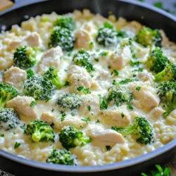 Savory Chicken and Rice Skillet Alfredo Recipe