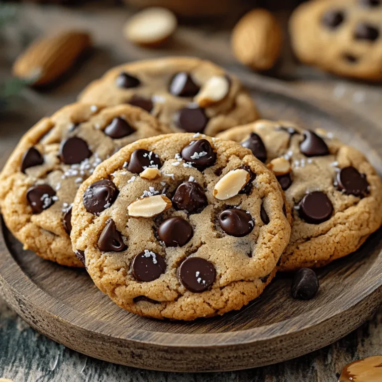 - 1 cup almond flour - 1 cup old-fashioned oats (ensure gluten-free if required) - 1/2 cup coconut sugar - 1/2 cup dairy-free chocolate chips These key ingredients make your vegan chocolate chip cookies soft and tasty. Almond flour gives a nutty flavor and moist texture. Old-fashioned oats add a nice chew. Coconut sugar is a healthier sweetener that also enriches the flavor. Dairy-free chocolate chips keep the cookies vegan while still being delicious. - 1/2 cup pure maple syrup - 1/3 cup coconut oil, melted (make sure it's not too hot) - 1 teaspoon pure vanilla extract - 1 teaspoon baking soda For the right sweetness and moisture, pure maple syrup is essential. Coconut oil helps bind the ingredients while adding richness. Vanilla extract boosts the flavor, making each bite delightful. Baking soda helps the cookies rise, giving them a nice texture. - 1/4 cup chopped walnuts or pecans for added crunch - 1/2 teaspoon sea salt You can add chopped nuts for a crunchy twist. Walnuts or pecans complement the chocolate well. A pinch of sea salt enhances the overall flavor, making the sweetness pop. For the full recipe, check out the Vegan Chocolate Chip Delights section above. - Preheat Oven: Start by preheating your oven to 350°F (175°C). This step is crucial for even baking. - Line the Baking Sheet: Grab a baking sheet and line it with parchment paper. This helps the cookies release easily after baking. - Combine almond flour, oats, and coconut sugar: In a large bowl, mix together 1 cup of almond flour, 1 cup of old-fashioned oats, and 1/2 cup of coconut sugar. Stir until there are no clumps. - Incorporate baking soda and sea salt: Add 1 teaspoon of baking soda and 1/2 teaspoon of sea salt into the dry mix. This will help the cookies rise and taste great. - Whisk melted coconut oil, maple syrup, and vanilla: In another bowl, whisk together 1/3 cup of melted coconut oil, 1/2 cup of pure maple syrup, and 1 teaspoon of vanilla extract. Make sure it is smooth. - Ensure proper mixing: This mixture should blend well and look glossy. - Combine wet and dry mixtures: Pour the wet mixture into the dry ingredients. Use a spatula to mix until a dough forms. - Adjust consistency with additional almond flour: If the dough is too sticky, add more almond flour, one tablespoon at a time. You want a soft but manageable dough. - Portion the dough: Use a tablespoon or cookie scoop to drop dough onto the lined baking sheet. Leave about 2 inches between each dough ball. - Bake in the preheated oven: Bake for 10-12 minutes. Watch for golden edges. The cookies will set as they cool. - Cool on baking sheet and then transfer to wire rack: Let the cookies cool on the baking sheet for 5 minutes. Then, move them to a wire rack to cool completely. - Presentation tips: Arrange the cookies on a plate. You can sprinkle extra chocolate chips on top for a nice touch. Serve with almond milk for a yummy treat! To get the best cookies, avoid overmixing the dough. When you mix too much, the cookies can turn tough. Just mix until the ingredients blend well. Also, monitor your baking time closely. Each oven is different. Start checking at 10 minutes. The cookies should be golden on the edges but soft in the center. For dairy-free chocolate chips, I recommend brands like Enjoy Life or Lily's. They melt well and taste great. For almond flour, Bob's Red Mill and Anthony's are top choices. They provide a fine texture that works perfectly in cookies. You can use agave syrup or coconut sugar in these cookies. Agave syrup is sweeter and adds moisture. Coconut sugar gives a rich, caramel flavor. If you're looking for healthier options, try using mashed bananas or applesauce. Both add sweetness and moisture while reducing added sugar. {{image_4}} You can make these cookies gluten-free easily. Use gluten-free oats and almond flour. This keeps the cookies soft and chewy. To ensure the recipe stays vegan, check your ingredient labels. Some products may contain animal products. Look for certified vegan chocolate chips and gluten-free oats. You can reduce the sugar in these cookies. Use less coconut sugar or maple syrup. This makes them a bit healthier without losing taste. Another idea is to add protein powder. This adds nutrition and keeps you full longer. Try using a vanilla-flavored protein powder for a tasty twist. Adding spices can change the cookie's flavor. Try a pinch of cinnamon or nutmeg for warmth. These spices blend nicely with the chocolate chips. You can also experiment with nut butters. Almond or peanut butter adds a rich taste. Swap out the coconut oil for nut butter in the recipe. These variations keep the cookies fun and exciting. Check out the Full Recipe for the base cookie dough that you can customize! To keep your vegan chocolate chip cookies fresh, store them in airtight containers. This method locks in moisture and flavor. You can stack them, but place parchment paper between layers to avoid sticking. Cookies stay fresh for about a week at room temperature. If you want them to last longer, consider refrigeration. You can freeze baked cookies for later enjoyment. Allow them to cool completely first. Then, place them in a single layer on a baking sheet. Freeze for about an hour, then transfer to a freezer-safe bag. Make sure to remove as much air as possible. When you’re ready to eat, thaw them at room temperature. For a warm treat, reheat in the oven at 350°F (175°C) for a few minutes. If you have leftover dough, you can refrigerate it for up to three days. Just cover it tightly with plastic wrap. For longer storage, freeze the dough. Scoop portions into balls and freeze them on a tray. Once frozen, transfer the dough balls to a bag. You can bake them straight from the freezer; just add a couple of minutes to the baking time. This way, you always have fresh cookies ready to go! For the complete recipe, check out the Full Recipe. Yes, you can. Here are some good substitutes: - Oat flour: This option is gluten-free and has a mild taste. - Whole wheat flour: It adds fiber and nutrition. - All-purpose flour: This works well but is not gluten-free. - Coconut flour: Use less since it absorbs more liquid. Look for these visual cues: - The edges should turn golden brown. - The centers may appear slightly soft but set. - They should look puffy but not overly wet. Yes, they can be healthy! Here are some insights: - They use almond flour, which is rich in nutrients. - Coconut sugar has a lower glycemic index than regular sugar. - Vegan diets can lower cholesterol and improve heart health. Here are some great alternatives: - Olive oil: It has a mild taste and good fat. - Avocado oil: This is healthy and adds creaminess. - Applesauce: This keeps cookies moist but changes texture. - Vegan butter: It mimics the flavor of regular butter. For the full recipe, check out the details above! In this blog post, we dove into making vegan chocolate chip cookies using simple ingredients. We covered the key ingredients and essential tools needed, along with easy step-by-step instructions. I shared tips for achieving the perfect texture, fun variations, and storage tricks. Baking these cookies can be fun and rewarding. Enjoy experimenting with different flavors and find your favorite version. Your taste buds will thank you!
