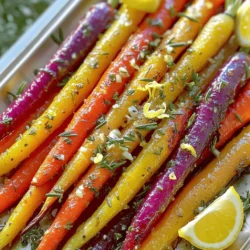 Garlic Herb Roasted Rainbow Carrots Flavorful Delight