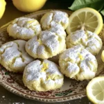 - 2 cups all-purpose flour - 1 teaspoon baking powder - ½ teaspoon baking soda - ½ teaspoon salt - ½ cup unsalted butter, softened - 1 cup granulated sugar - 1 large egg - 1 tablespoon freshly grated lemon zest - 2 tablespoons freshly squeezed lemon juice - 1 teaspoon pure vanilla extract - 1 cup powdered sugar for rolling When making these lemon crinkle cookies, I start with the basics. You need all-purpose flour for structure. Baking powder and baking soda help the cookies rise, while salt enhances the flavors. The butter gives the cookies their rich taste. I always use unsalted butter, as it allows me to control the saltiness. Granulated sugar adds sweetness and helps with the texture. I like to add a large egg. It binds the ingredients and makes the cookies tender. Freshly grated lemon zest and squeezed lemon juice bring that bright, zesty flavor. This is key to the cookie's character. Pure vanilla extract adds a hint of warmth and depth. Finally, powdered sugar is crucial for the crinkle effect. It coats the dough balls before baking, creating that signature look. Each ingredient plays an important role in making these cookies taste amazing. - Preheat your oven to 350°F (175°C). - Line two baking sheets with parchment paper. This helps the cookies not stick. - In a bowl, whisk together the flour, baking powder, baking soda, and salt. - Make sure these dry ingredients mix well. This step is key for good cookies. - In a large bowl, cream the softened butter and granulated sugar until light and fluffy. - This takes about 2 to 3 minutes. - Next, add in the egg, lemon zest, lemon juice, and vanilla extract. - Beat until everything is smooth and mixed well. - Gradually add the dry mixture to the wet mixture. - Mix on low speed to keep the cookies tender. - Stop mixing as soon as it comes together. - Cover the dough and chill it in the refrigerator for about 30 minutes. - Chilling helps the cookies keep their shape. - Take out the dough and roll about 1 tablespoon into a ball. - Roll each ball in powdered sugar until well coated. - Place the balls on the baking sheets, spaced about 2 inches apart. - Bake for 10 to 12 minutes. Look for crinkly tops and set edges. - Let them cool on the sheets for 5 minutes before moving them to a wire rack. Chilling the dough is key for that crinkle look. When dough is cold, it spreads less while baking. This helps form those lovely cracks on top. Aim to chill your dough for at least 30 minutes. It makes a big difference! When rolling in powdered sugar, cover each ball well. This creates a nice white coating. Make sure to roll them evenly to achieve a beautiful, snowy finish. Use generous amounts of sugar, as it helps with the crinkle effect. Accurate oven temperature is crucial. An oven that’s too hot can dry out your cookies. I recommend using an oven thermometer to check the heat. Set it to 350°F (175°C) for the best results. Place your baking sheets in the center of the oven. This promotes even baking. If you have multiple sheets, rotate them halfway through. This way, all cookies bake uniformly and have that perfect texture. For a stunning display, arrange cookies on a bright plate. Use a decorative serving dish to catch the eye. You can also dust with a little extra powdered sugar for flair. Garnish your cookies with fresh lemon slices or zest. This adds a pop of color and enhances the lemon aroma. It makes your cookies look as good as they taste! {{image_4}} You can twist the classic flavor of these cookies. Try adding poppy seeds for a crunchy bite. Just toss in about a tablespoon of seeds into the dough. This gives the cookies a lovely texture and taste. Another fun option is to swap lemon zest for orange zest. This change brings a sweet, citrusy flavor that’s bright and refreshing. Use the same amount of zest as you would for lemon. Your cookies will still be soft and crinkly, but with a unique flavor twist. If you want a healthier cookie, you can use coconut oil instead of butter. Melt the coconut oil before mixing it with sugar. This swap can give your cookies a subtle coconut flavor and a softer texture. You can also make gluten-free cookies. Use almond flour or a gluten-free blend. If you choose almond flour, use slightly less than the recipe calls for. This will help keep the cookies from being too dense. These cookies pair wonderfully with tea or coffee. The tangy lemon flavor complements warm drinks perfectly. Serve them at your next gathering for a delightful treat. You can also use these cookies as a base for ice cream sandwiches. Choose your favorite ice cream, scoop it between two cookies, and enjoy a fun dessert. This is a great way to impress guests and satisfy your sweet tooth. To keep your Bakery-Style Lemon Crinkle Cookies fresh, use an airtight container. This helps maintain their soft texture. At room temperature, they stay tasty for about a week. You do not need to refrigerate them, as cold air can make them dry. If you want to enjoy these cookies later, freezing is a great option. First, let the cookies cool completely. Then, place them in a single layer on a baking sheet. Freeze them for about an hour until firm. After that, transfer the cookies to a zip-top bag or airtight container. This way, they won’t stick together. When you are ready to eat them, take out the cookies and let them thaw at room temperature. For the best texture, enjoy them within three months of freezing. To stop your cookies from spreading too much, check your dough. The dough should be thick and not too soft. Chilling the dough for at least 30 minutes helps. This step firms up the butter, which keeps the shape. Also, ensure your oven is at the right temperature, around 350°F (175°C). Use an oven thermometer if needed. If your cookies spread too much, try adding a bit more flour. Yes, you can use other flours! For a gluten-free option, try almond flour or a gluten-free blend. Each flour will change the texture a bit. Almond flour makes cookies more tender. Whole wheat flour adds a nutty flavor but may make them denser. If you switch flours, keep an eye on the dough's consistency. You may need to adjust the liquid amounts. These cookies stay fresh for about 5 days when stored correctly. Keep them in an airtight container at room temperature. For longer storage, you can freeze them. They freeze well for up to 3 months. Just make sure to wrap them tightly in plastic wrap. When you want to enjoy them, thaw them at room temperature. You now have all the steps to make delicious lemon cookies. From gathering fresh ingredients to baking and storing them right, these tips ensure tasty results. Remember to chill the dough for the best texture. Experiment with flavors or health options to make them your own. Enjoy your baking journey, and share these cookies with friends and family for a special treat!