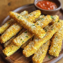 - 1 large eggplant - 1 cup panko breadcrumbs - 1/2 cup finely grated Parmesan cheese - 1 teaspoon garlic powder - 1 teaspoon onion powder - 1 teaspoon Italian seasoning - Salt and freshly ground black pepper - 2 large eggs - Olive oil spray To make crispy air fryer Parmesan eggplant fries, you need fresh ingredients. Start with a large eggplant. This will give you a good amount of fries. You will also need panko breadcrumbs. They make the fries extra crispy. Finely grated Parmesan cheese adds a rich flavor. Next, gather your seasonings. Garlic powder, onion powder, and Italian seasoning work well together. They add depth to the fries. Don’t forget salt and black pepper. These enhance the taste. You will also need two large eggs for the egg wash. This helps the breadcrumbs stick. Lastly, grab some olive oil spray. It helps crisp the fries in the air fryer. This simple list of ingredients makes a big difference. Each one plays a role in creating flavor and texture. Enjoy the process of gathering them. You’re on your way to a delicious treat! Start by slicing the eggplant into fry-shaped sticks. Aim for about 1/4 inch thick. This size helps them cook evenly. Next, place the slices in a colander. Sprinkle salt generously over them. Let them sit for about 30 minutes. This step draws out moisture and bitterness. After 30 minutes, rinse the eggplant under cold water. Pat the slices dry with paper towels to remove excess salt and moisture. For the breading, set up two bowls. In one bowl, whisk together two large beaten eggs until smooth. In the second bowl, mix the panko breadcrumbs, finely grated Parmesan cheese, garlic powder, onion powder, Italian seasoning, and a pinch of salt and pepper. Stir the dry ingredients well so they blend evenly. Take each eggplant fry and dip it into the egg wash. Let any extra egg drip off. Then roll the fry in the breadcrumb mixture. Press gently to help the coating stick. Place each coated fry on a plate as you go. This will make it easier to cook them later. Now, preheat your air fryer to 400°F (200°C). Let it heat for about 3-5 minutes. This ensures that the fries cook evenly. While it preheats, arrange the fries in the air fryer basket. Make sure to spread them out in a single layer. Avoid overcrowding to allow proper air circulation. Lightly spray the coated eggplant fries with olive oil spray. This adds crispiness while cooking. Air fry the fries for 12-15 minutes. Flip them halfway through cooking. This helps them brown evenly. When they finish, they should be golden brown and crispy. Once cooked, carefully take the fries out of the air fryer. Serve them hot. For a fun twist, pair them with marinara sauce or your favorite dipping sauce. Present the fries in a nice bowl or on a platter to impress your guests. Enjoy the crunchy goodness! Salting the eggplant is key. This step helps draw out excess water and bitterness. By letting the salted eggplant sit for about 30 minutes, you enhance the final crunch. Rinse and dry the slices well afterward to avoid excess salt. Using panko breadcrumbs is a game-changer. Panko is lighter and crispier than regular breadcrumbs. This difference gives your fries that desired crunch, making each bite enjoyable. When you choose panko, you elevate the entire dish. To ensure even coating, set up your breading station with two bowls. Use one for the egg wash and another for the breadcrumb mix. Dip each eggplant fry in the egg first. Then roll it in the breadcrumb mix. Press gently so the coating sticks well. Wet hands can make breading tricky. To avoid this, keep one hand for the wet ingredients and the other for the dry. This method helps you manage the mess and makes the process smoother. Cooking time can vary based on size and your air fryer model. Fries cut thicker may need a bit longer. Start checking for doneness around 12 minutes. Look for a golden brown color. Don’t forget to flip the fries halfway to ensure even cooking. Your patience will pay off with perfectly crispy fries. {{image_4}} You can change the flavor of your eggplant fries easily. Try adding different herbs and spices. Some great choices include: - Paprika: Adds a smoky flavor. - Cayenne pepper: For a spicy kick. - Dried basil or oregano: For an Italian twist. Cheese variations also work wonders. Instead of Parmesan, use: - Cheddar: Gives a rich, sharp taste. - Mozzarella: Offers a gooey, melty texture. If you want a vegan option, you can use aquafaba instead of eggs. Aquafaba is the liquid from canned chickpeas. It works well as a binding agent. For breadcrumbs, try these alternatives: - Crushed cornflakes: For a crunchy texture. - Ground oats: For a gluten-free option. Your eggplant fries can shine in many ways. Make them into a sandwich by adding: - Fresh veggies: Like lettuce, tomatoes, or cucumbers. - Sauces: Such as hummus or a spicy mayo. You can also turn the fries into a salad topping. Just toss them over: - Mixed greens: For a fresh crunch. - Grains: Like quinoa or bulgur for added health benefits. To store leftover fries, place them in an airtight container. Keep them in the fridge. They will stay fresh for up to three days. When you want to reheat them, set your air fryer to 375°F. Heat for about 5-7 minutes. This will help them regain their crispiness. You can freeze both uncooked and cooked eggplant fries. If you freeze uncooked fries, lay them in a single layer on a baking sheet. Freeze for about an hour, then transfer to a freezer bag. Cooked fries can also be frozen. Make sure they cool completely before packing. Use freezer bags to avoid freezer burn. Stored fries last about three days in the fridge and up to three months in the freezer. Watch for signs of spoilage, like strange smells or discoloration. If they feel slimy or mushy, throw them away. Always trust your senses when checking stored food! Yes, you can use an oven. Preheat your oven to 425°F (220°C). Place the coated eggplant fries on a baking sheet lined with parchment paper. Spray them lightly with olive oil. Bake for about 20-25 minutes, flipping halfway through. This method gives you crispy fries, too. Salt the eggplant for about 30 minutes. Salting helps remove moisture and bitterness. After 30 minutes, rinse the eggplant under cold water. Pat it dry with paper towels. This step is key for getting fries that are crispy and tasty. Yes, eggplant fries are generally healthier than traditional potato fries. They have fewer calories and carbs. Eggplant is high in fiber, which helps with digestion. Plus, using an air fryer cuts down on oil. This makes them a better choice for a snack or side dish. Absolutely! You can use zucchini, sweet potatoes, or carrots. Cut them into fry shapes, just like the eggplant. Adjust the cooking time based on the thickness of the fries. Each vegetable will bring its unique flavor and texture, so feel free to get creative! You now have a complete guide to making delicious eggplant fries. We covered ingredients, step-by-step instructions, tips for crispiness, and even storage info. Remember, salting the eggplant is key for texture. Feel free to customize the flavor with different herbs or even vegan options. Enjoy your tasty, healthier alternative to regular fries. With practice, you'll perfect your technique and impress everyone with your cooking!