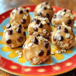 - 1 cup rolled oats - 1 cup creamy peanut butter - ½ cup honey or maple syrup - 1 teaspoon vanilla extract - ½ cup chocolate chips - ¼ cup ground flaxseed (optional) - A pinch of salt Gathering your ingredients is the first step to success. Each item plays a key role in making tasty no-bake peanut butter oat cookie dough bites. Rolled oats add a chewy texture and are the base of our bites. Next, we have creamy peanut butter. It brings rich flavor and helps bind the mixture. You can choose honey or maple syrup for sweetness. Both options work well, so pick what you like best. A splash of vanilla extract adds depth to the flavor. Chocolate chips bring sweetness and a bit of fun. You can use semi-sweet or dark chips based on your taste. If you want to boost nutrition, consider adding ground flaxseed. It’s optional, but it packs in fiber and healthy fats. Finally, a pinch of salt balances the sweetness and enhances all the flavors. As you prepare to mix, make sure you have everything ready. This step makes cooking easy and fun. Enjoy the process of creating these delightful treats! To start, gather your ingredients. You need rolled oats, peanut butter, and honey. If you want, add ground flaxseed for some extra nutrition. For tools, use a large mixing bowl, a smaller bowl, a spatula, and a plate lined with parchment paper. These tools make mixing and shaping easy. In the large bowl, combine rolled oats and ground flaxseed. Stir them well to mix. In the smaller bowl, blend the peanut butter, honey, vanilla, and salt. Whisk until smooth. Pour this mix over the oats. Use a spatula to combine everything. Make sure every oat is coated well. Now, it’s time to shape the bites. Use your clean hands to scoop some of the mixture. Roll it into a small ball or press it into a cookie shape. Firmly press the mixture together so it holds its shape well. Place each bite on the parchment-lined plate. Once you form all the bites, refrigerate them for at least 30 minutes. This helps them firm up, making them easier to handle. To get the perfect texture, start with the right oats. Rolled oats work best. They give the bites a chewy feel. If you want a softer mix, try using quick oats. You can also adjust the peanut butter. More peanut butter will give a creamier texture. If you like it firmer, add more oats or flaxseed. This will change the bite's feel. For a fun presentation, arrange your cookie dough bites on a colorful plate. Garnish them with whole oats and extra chocolate chips for a nice touch. If you want to pair them with a drink, try a glass of cold milk. The creaminess of the milk goes well with the peanut butter flavor. You can also serve them with hot tea for a cozy treat. Adding ground flaxseed boosts nutrition. Flaxseed is full of fiber and omega-3s. You can also try using natural sweeteners like honey or maple syrup. These options are better than refined sugars. If you want a protein boost, add some nuts or seeds. These changes make your bites both tasty and good for you. {{image_4}} You can easily change the flavor of your cookie dough bites. Try adding different nuts, seeds, or dried fruits. Here are some fun ideas: - Chopped walnuts or pecans for crunch - Sunflower seeds for a nut-free option - Dried cranberries or raisins for a sweet twist - A dash of cinnamon for warmth These mix-ins will add texture and taste, making your treats extra special. If you follow a specific diet, you can still enjoy these bites. For a gluten-free version, use gluten-free oats. If you need nut-free options, substitute peanut butter with sun butter or soy nut butter. These choices keep the flavor while fitting your needs. You can easily customize the sweetness in your cookie dough bites. If you prefer less sweetness, cut down on honey or maple syrup. You can also add more chocolate chips for a sweeter bite. Taste the mixture before shaping it, so you can adjust to your liking. To keep your no-bake peanut butter oat cookie dough bites fresh, store them in an airtight container. This helps prevent air from drying them out. You can also layer them between sheets of parchment paper. This keeps them from sticking together. These tasty bites can last up to one week in the fridge. Make sure to check for any signs of spoilage before enjoying. If they look or smell off, it is best to toss them. If you want to store them longer, freezing is best. Place the cookie dough bites in a single layer on a baking sheet. Freeze them for about an hour. Once they are firm, transfer them to a freezer-safe bag or container. They can last for up to three months in the freezer. When you’re ready to enjoy, just thaw them in the fridge overnight. Yes, you can use almond butter. The taste will change, but it will still be yummy. Almond butter has a different flavor and texture. It may make the dough a bit softer. If you choose almond butter, try to pick a creamy one. To make a smaller batch, just cut all the amounts in half. Use: - ½ cup rolled oats - ½ cup creamy peanut butter - ¼ cup honey or maple syrup - ½ teaspoon vanilla extract - ¼ cup chocolate chips - 2 tablespoons ground flaxseed (optional) - A pinch of salt This will give you about 6-8 bites. You can also adjust the amounts based on how many you want. To stop the cookie dough bites from sticking, chill them well. After you shape them, place them on parchment paper. Keep them spaced apart. You can also coat them lightly in cocoa powder or coconut to add flavor and help them not stick. Storing them in a sealed container with parchment paper between layers works well too. These cookie dough bites are easy to make and fun to customize. You learned about the key ingredients and how to prepare them. Following the steps, you mixed everything and shaped the bites. With tips for storage and variations, you can enjoy these treats your way. You can also adjust flavors and sweetness to match your taste. I hope you try making these bites soon! They are a delicious and nutritious snack that you can share with others. Enjoy!