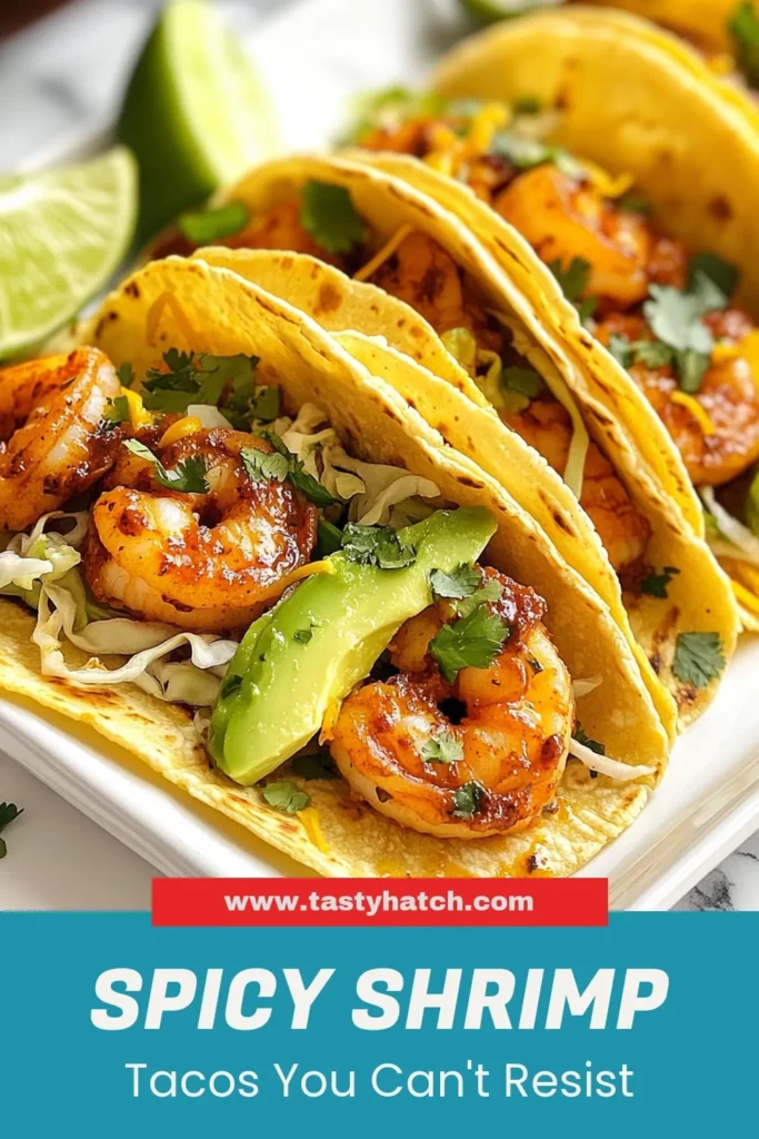 Discover the ultimate shrimp taco recipe with these delicious Chipotle Lime Shrimp Tacos! Ready in just 40 minutes, these easy shrimp tacos pack a spicy kick you won't want to miss. Marinated in chipotle pepper and zesty lime, they're perfect for any taco night. Top with shredded cabbage and creamy avocado for a burst of flavor. Pin this recipe now and elevate your taco game! #ChipotleShrimpTacos #LimeShrimpTacos #EasyShrimpTacos #SpicyShrimpTacos
