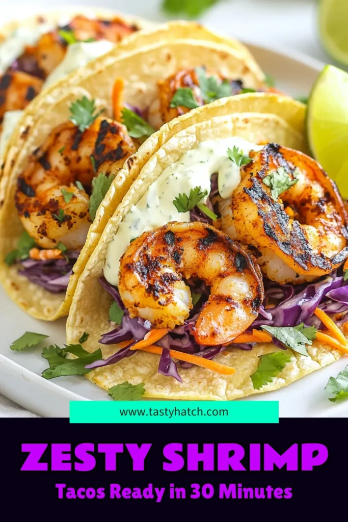 Discover the deliciousness of spicy shrimp tacos with zesty lime slaw! This easy shrimp taco dinner features marinated shrimp on warm corn tortillas, topped with a refreshing, healthy lime slaw recipe. Perfect for a quick weeknight meal, these healthy shrimp taco recipes will become a family favorite. Try them tonight and bring some flavor to your dinner table! Save this recipe for your next taco night! #SpicyShrimpTacos #HealthyTacoRecipe #ShrimpTacoDinner #TacoTuesday
