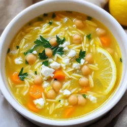 Greek Lemon Orzo Soup Flavorful and Simple Recipe