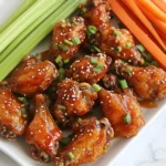 - 2 pounds of chicken wings - 1/2 cup of honey - 1/4 cup of soy sauce - 4 cloves of garlic, finely minced - 2 tablespoons of sriracha sauce - 1 tablespoon of rice vinegar - 1 tablespoon of sesame oil - 1 teaspoon of ground ginger - Salt and pepper, to taste - 1 tablespoon of sesame seeds (for garnish) - 2 green onions, thinly sliced (for garnish) - Extra sriracha for a kick - Fresh ginger instead of ground - More sesame seeds for garnish - Chicken Wings: You can use drumsticks or thighs if you prefer. - Honey: Maple syrup works well for a different sweet taste. - Soy Sauce: Use low-sodium soy sauce for less salt. - Sriracha Sauce: Adjust based on your spice level. Use chili paste for a different flavor. - Rice Vinegar: Apple cider vinegar can replace it if you don’t have rice vinegar. - Sesame Oil: Olive oil can be a good substitute, but it will change the flavor a bit. These ingredients create a beautiful balance of sweet, spicy, and savory. Each one plays a vital role in making the wings taste amazing. Enjoy experimenting with your choices! {{ingredient_image_2}} First, preheat your oven to 400°F (200°C). This step is key for cooking the wings evenly. Next, line a baking sheet with parchment paper or aluminum foil. This makes cleanup quick and easy. In a large bowl, mix together the honey, soy sauce, minced garlic, sriracha sauce, rice vinegar, sesame oil, ground ginger, and a pinch of salt and pepper. Stir it well. This mixture will be your tasty marinade. Now, add the chicken wings to the bowl. Make sure each wing gets a good coat of the marinade. Cover the bowl with plastic wrap or a lid. Let the wings sit in the fridge for at least 30 minutes. If you have time, let them soak for up to 2 hours. This longer wait helps the wings soak up all the flavors. Once the wings have marinated, take them out of the fridge. Arrange them in a single layer on your baking sheet. Make sure to space them out so they cook evenly. Now, it is time to bake! Place the wings in your preheated oven and bake for 25 to 30 minutes. Flip the wings halfway through. This helps them cook evenly on both sides. During the last 10 minutes of baking, take the reserved marinade and baste the wings. This adds even more flavor and helps keep them moist. For a crispy finish, switch your oven to broil. Broil the wings on high for 2 to 3 minutes. Stay near the oven and watch closely. You don’t want them to burn. After cooking, let the wings rest for a few minutes. Then, sprinkle sesame seeds and sliced green onions on top. This adds a nice touch and makes them look great! To get the best flavor, use fresh garlic. It adds a punch that dried garlic can’t match. Adjust the sriracha for your heat level. If you like it mild, use less. For spice lovers, add more. A little rice vinegar helps cut the sweetness of the honey. This adds a nice tang. Crispy wings are key to a great bite. Make sure to space the wings out on the baking sheet. This allows hot air to circulate. For extra crunch, broil them for a few minutes at the end. Keep a close watch so they don’t burn. You can also pat the wings dry with a paper towel before marinating. This helps them crisp up nicely. Marinating is vital for deep flavor. A minimum of 30 minutes is good, but 2 hours is even better. If you can, marinate overnight. This gives the flavors time to soak into the meat. Always cover the bowl so the wings stay fresh. This simple step makes a big difference in taste. Pro Tips Marinate Longer for More Flavor: For the best taste, marinate the chicken wings for at least 2 hours, or even overnight if possible. This allows the flavors to penetrate deeper into the meat. Use Fresh Ingredients: Fresh garlic and ginger will enhance the flavor of your wings significantly compared to dried or powdered versions. Always opt for fresh when possible! Adjust Spice Level: Feel free to modify the amount of sriracha based on your personal heat preference. Start with less and add more until you reach your desired spice level. Perfectly Crispy Wings: For extra crispiness, make sure to space the wings out on the baking sheet and avoid crowding. This allows hot air to circulate around each wing. {{image_4}} If you love heat, try using different hot sauces. You can swap sriracha for a spicier chili paste. Consider using habanero or ghost pepper sauce for extra kick. You can also add fresh chopped chili peppers to the marinade. This will give the wings even more heat and flavor. For a sweet twist, use maple syrup instead of honey. This will add a unique flavor. You can also mix in some pineapple juice. This will help balance the spice with a fruity note. Adding sesame seeds and toasted nuts can provide crunch and extra texture. To make these wings healthier, try baking them instead of frying. Baking gives you crispy wings with less fat. You can also use an air fryer to achieve that crunch. Another option is to use skinless chicken breast. This will lower the fat content while still keeping it tasty. After making spicy honey garlic chicken wings, let them cool down. Place the wings in an airtight container. Make sure they are not stacked too high. This helps keep them fresh. You can store them in the fridge for up to three days. If you want to keep them longer, freezing is a great option. To reheat your chicken wings, preheat the oven to 350°F (175°C). Place the wings on a baking sheet. Heat them for about 10-15 minutes. This keeps the skin crispy. You can also use a microwave, but it may make the wings less crunchy. If using the microwave, heat them for 1-2 minutes on high. Check that the wings are hot all the way through. If you have leftover wings, freezing is easy. Wrap each wing in plastic wrap tightly. Then, place them in a freezer bag or container. Label the bag with the date. You can freeze them for up to three months. When you're ready to eat, defrost them in the fridge overnight. Reheat as described above for tasty wings again! To adjust the spiciness, change the sriracha amount. Use less for milder wings. If you want more heat, add extra sriracha or try chili powder. You can also mix in hot sauce as a topping. Taste the marinade before adding chicken. This lets you find the right spice level for you. Yes, you can use other chicken parts. Drumsticks and thighs work well too. They will need a little more cooking time. Always ensure the chicken reaches 165°F (74°C) for safety. You can also use boneless chicken for faster cooking. Just adjust the baking time to avoid overcooking. Many sides complement these wings nicely. Here are some great options: - Crunchy celery sticks - Carrot sticks - Creamy ranch or blue cheese dip - Fresh salad with a light dressing - Sweet potato fries These sides add a fresh touch and balance the meal. Enjoy experimenting with different combinations! In this blog post, we explored the key ingredients and steps for making Spicy Honey Garlic Chicken Wings. We discussed must-have ingredients, cooking methods, and tips for flavor and texture. I shared how to customize your wings, store them properly, and answered common questions. Making these wings at home is easy and fun. With practice, you’ll impress everyone with your cooking! Enjoy your delicious creations!