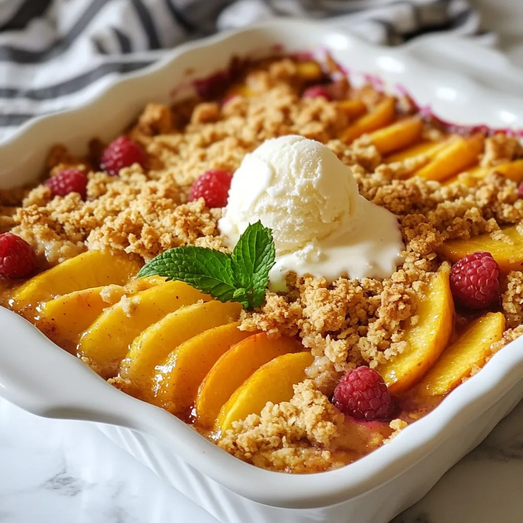 Peach Raspberry Crumble Easy and Delicious Treat