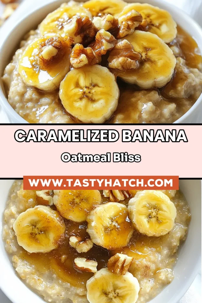Start your day right with this delicious caramelized banana oatmeal! This healthy oatmeal recipe combines creamy oats with caramelized bananas for a delightful twist. Perfect for quick breakfast ideas, this vegan oatmeal recipe is not only tasty but also packed with nutrients. Enjoy the warmth and flavor of banana nut oatmeal topped with crunchy nuts. Save this recipe for an easy morning boost! #HealthyBreakfast #VeganOatmeal #QuickBreakfast #OatmealRecipes