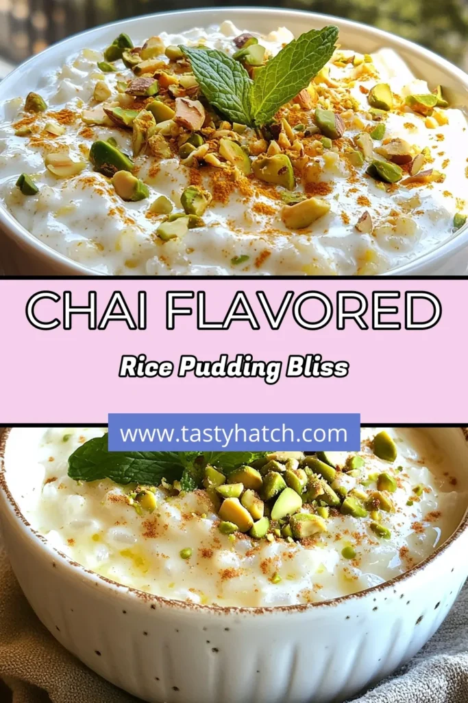 Indulge in this irresistible spiced chai rice pudding that combines the rich flavors of chai with creamy Arborio rice dessert. This creamy rice pudding recipe, featuring coconut milk rice pudding, is perfect for chai-flavored desserts lovers. Enjoy a delightful treat that&rsquo;s easy to make and utterly comforting. Discover how to create this unique dish and elevate your dessert game. Save this recipe now and impress your friends! #RicePudding #ChaiDesserts #CoconutMilk #DessertRecipe