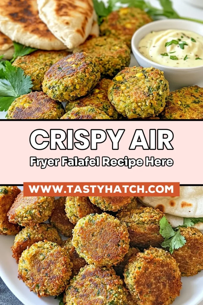 Discover the secret to making Crispy Air Fryer Falafel with this easy, healthy falafel recipe! Packed with flavor and perfect for any meal, these homemade falafel tips will help you create delicious, vegan air fryer recipes. Using simple ingredients like chickpeas, herbs, and spices, you can whip up easy chickpea falafel in no time. Don't miss out on this guilt-free treat&mdash;save and try it today! #Falafel #AirFryerRecipes #VeganCooking #HealthyEats