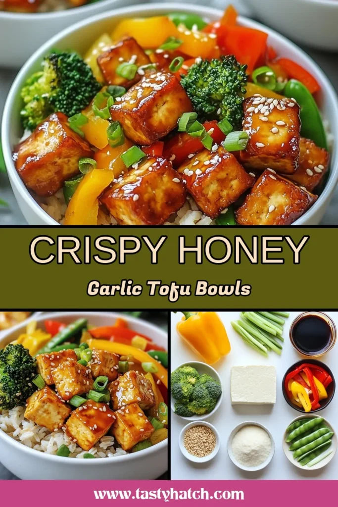 Discover the deliciousness of Honey Garlic Tofu Bowls with this easy Sesame Tofu Recipe! Perfect for a Healthy Tofu Dinner, these Vegan Tofu Bowls are packed with flavor and can be made in just 40 minutes. Enjoy crispy tofu smothered in honey garlic sauce, served over brown rice and vibrant vegetables. Elevate your meal prep with this nutritious recipe! Save and try it today! #HoneyGarlicTofuBowls #VeganRecipe #HealthyDinner #TofuLovers