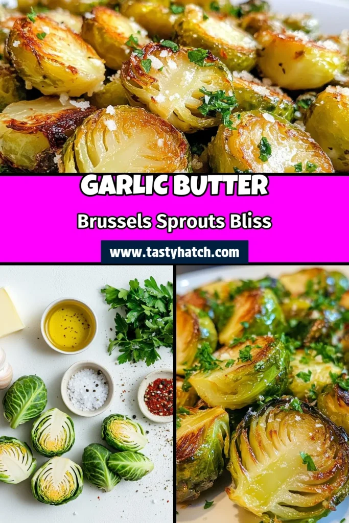 Transform your meals with this easy Brussels sprouts recipe! These Garlic Butter Roasted Brussels Sprouts are the perfect side dish, bursting with flavor from garlic and butter. With a cheesy Brussels sprouts garnish option, they'll impress everyone at your table. Discover how to make oven roasted Brussels sprouts that are crispy and delicious. Try this simple recipe today and elevate your cooking game! #GarlicButterBrusselsSprouts #RoastedBrusselsSprouts #EasyBrusselsSprouts #CheesyGarnish
