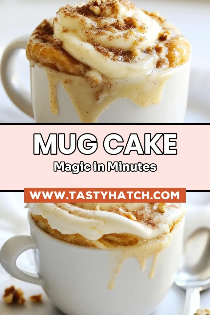 Craving a quick and delicious dessert? Try this easy cinnamon roll mug cake! This microwave mug cake recipe combines rich flavors with a creamy frosting for the perfect treat. In just minutes, you can indulge in a cinnamon mug cake with frosting that will satisfy your sweet tooth. Perfect for any occasion, save this quick dessert recipe for your next craving! #CinnamonRollMugCake #DessertIdeas #MugCakeRecipes #QuickDesserts