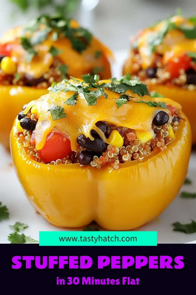 Discover the perfect weeknight meal with these Air Fryer Stuffed Peppers! Packed with nutritious quinoa and loaded with flavor, these Healthy Stuffed Bell Peppers are not just easy to make but also vegetarian-friendly. Try this delicious recipe for Quick Quinoa Stuffed Peppers in your air fryer today, and enjoy a meal that's both wholesome and satisfying. Pin this Easy Air Fryer Recipe now! #StuffedPeppers #AirFryerRecipes #VegetarianRecipes #HealthyEating
