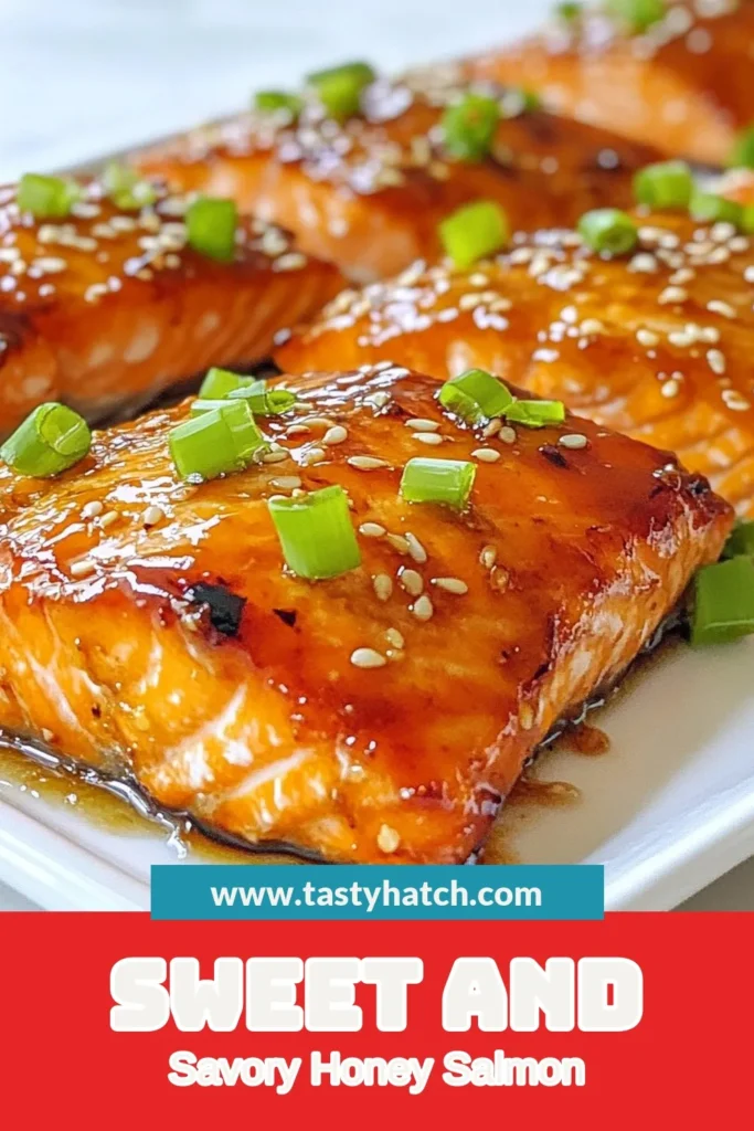 Indulge in this delicious honey garlic salmon recipe, perfect for an easy salmon dinner! This glazed salmon recipe features a delightful blend of honey, garlic, and Asian-inspired flavors. In just 20 minutes, you can whip up a healthy salmon dish the whole family will love. Elevate your weeknight meal with this simple yet elegant recipe. Save this awesome dish for your next healthy dinner! #HoneyGarlicSalmon #GlazedSalmon #HealthyRecipes #SalmonDinner