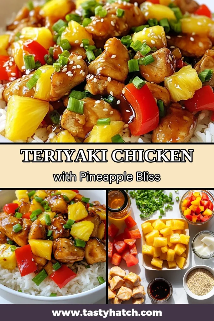 Discover a mouthwatering Pineapple Teriyaki Chicken Recipe that's perfect for busy nights! This Easy Skillet Chicken Dinner combines tender chicken thighs with vibrant veggies and sweet pineapple for an irresistible flavor explosion. In just 30 minutes, whip up this One-Pan Chicken Stir-Fry that's sure to impress. Try this Quick Teriyaki Chicken Skillet today—your taste buds will thank you! Save this recipe now! #PineappleTeriyaki #SkilletDinner #QuickRecipes #OnePanMeals