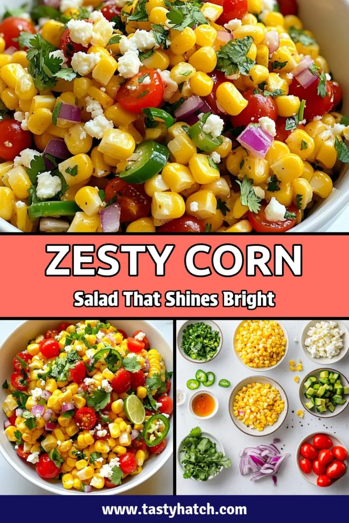 Looking for a refreshing dish? Try this Cilantro Lime Corn Salad, a zesty corn salad that&rsquo;s perfect for summer gatherings! Bursting with fresh flavors from juicy corn, bright bell peppers, and a hint of jalape&ntilde;o, this easy summer salad can be topped with crumbled feta for a delicious twist. Enjoy this fresh corn salad recipe that&rsquo;s sure to impress! Save now for your next BBQ! #CilantroLimeCornSalad #EasySummerSalad #FreshCornSaladRecipe #MexicanCornSaladWithFeta