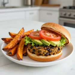 - 1 can (15 oz) black beans, thoroughly drained and rinsed - 1/2 cup cooked quinoa (preferably cooled) - 1/2 cup breadcrumbs (can substitute with gluten-free breadcrumbs if needed) - 1/4 cup red onion, finely diced - 2 cloves garlic, minced - 1 jalape&ntilde;o, seeds removed and finely chopped - 1 teaspoon ground cumin - 1 teaspoon smoked paprika - 1/2 teaspoon chili powder - 1/4 teaspoon salt - 1/4 teaspoon freshly ground black pepper These ingredients create a tasty and hearty black bean burger. Black beans add protein and fiber. Quinoa gives extra texture and nutrition. Breadcrumbs hold the burger together. Red onion, garlic, and jalape&ntilde;o bring in the flavor. The red onion adds sweetness. Garlic gives a nice kick. Jalape&ntilde;o adds heat. The spices transform these burgers into a flavor-packed meal. Ground cumin adds warmth. Smoked paprika brings a hint of smokiness. Chili powder adds depth. Finally, salt and pepper enhance all the flavors. Using fresh ingredients makes a big difference. You can also adjust spice levels. Add more jalape&ntilde;o for extra heat or swap spices to match your taste. Enjoy experimenting! {{ingredient_image_2}} - Start by mashing the black beans in a large bowl. Use a fork or a potato masher. Aim for mostly smooth beans, but keep some chunks for texture. - Next, add the cooked quinoa, breadcrumbs, red onion, garlic, and jalape&ntilde;o to the bowl. Sprinkle in the ground cumin, smoked paprika, chili powder, salt, and black pepper. Mix everything together well until you have a uniform blend. - Now, divide the mixture into four equal parts. Shape each part into a patty. If your mixture feels sticky, add a bit more breadcrumbs until it holds together well. - Heat olive oil in a non-stick skillet over medium heat. Once the oil shimmers, place the patties in the skillet. - Cook each patty for about 4-5 minutes on one side. Flip and cook for another 4-5 minutes until golden brown and heated through. - If you like, toast your burger buns in the skillet until they are lightly browned. This adds a nice crunch! Now you&rsquo;re ready to enjoy your spicy black bean burgers! To get the right texture, start by adjusting the breadcrumbs. If your mixture is too wet, add more breadcrumbs. This helps the patties hold their shape. If it&rsquo;s too dry, add a splash of water or a bit more black beans. You want a mix that is moist but not falling apart. This balance makes for a great bite. Spice it up with extra flavors! You can add more spices like cayenne pepper for heat or garlic powder for richness. Consider toppings too. Slices of jalape&ntilde;o or a dollop of spicy mayo can elevate your burger. Fresh herbs like cilantro can add brightness. Get creative with what you love! Pair these burgers with sides that complement their bold flavor. Crispy sweet potato fries or a bright green salad make great matches. For presentation, serve the burgers on a stylish board. Add a sprinkle of fresh cilantro on top for color. A colorful plate makes each meal feel special. Pro Tips Adjusting Spiciness: If you prefer a milder burger, reduce the amount of jalape&ntilde;o or remove the seeds entirely. You can also swap it with a mild bell pepper for added flavor without the heat. Binding the Patties: If the mixture feels too crumbly, add a little more mashed black beans or a splash of water to help bind the ingredients together, ensuring a perfect patty shape. Make Ahead: Prepare the burger patties in advance and store them in the refrigerator for up to 24 hours. You can also freeze them for up to 3 months; just make sure to separate each patty with parchment paper. Serving Suggestions: Elevate your burger experience by offering a variety of toppings like pickled onions, spicy mayo, or even a slice of pepper jack cheese for an extra kick! {{image_4}} You can easily change some ingredients to fit your needs. Here are a few options: - Gluten-free options: Use gluten-free breadcrumbs instead of regular ones. This keeps the burger tasty and friendly for those with gluten issues. - Vegan variations: For a vegan twist, simply skip the breadcrumbs made from eggs. Make sure to check the label on your bread to ensure it's vegan. Want to spice things up? Here are some fun ideas: - Adding different peppers: Use other peppers like bell peppers or serrano for unique flavors. Each pepper brings its special taste. - Herbs and spices modifications: Feel free to add fresh herbs like cilantro or parsley. You can also switch spices, like adding cayenne for more heat or oregano for a different flavor. You have options for how to cook your burgers. Here&rsquo;s how: - Grilling vs. frying: Grilling adds a nice smoky flavor. Frying gives a crispy texture. Both ways work well, so choose what you like best. - Baking options: You can also bake the patties. Place them on a lined baking sheet and bake at 400&deg;F for 20-25 minutes until golden brown. This method is healthier and easy. Feel free to mix and match these ideas to make your spicy black bean burgers fun and unique! You can keep leftover patties in the fridge. Place them in an airtight container. They stay fresh for up to three days. To reheat, just warm them in a skillet or microwave. This way, you can enjoy them again without losing flavor. To freeze the patties, let them cool completely first. Then, wrap each patty in plastic wrap. Place the wrapped patties in a freezer bag. They can last up to three months in the freezer. When you want to eat them, just thaw them overnight in the fridge. Reheat them in a skillet for the best taste. The shelf life of the main ingredients varies. Black beans last about three years if canned. Quinoa can last up to five years when stored properly. Breadcrumbs typically stay fresh for six months. Always check the expiration dates on your ingredients to ensure freshness. Yes, you can make these burgers ahead of time. Here are some meal prep tips: - Make the patties: Follow the recipe and shape the patties. - Store them: Place the uncooked patties in an airtight container. - Refrigerate: They can stay fresh in the fridge for up to 3 days. - Freeze for longer: If you want to keep them longer, freeze the patties. Wrap each one in plastic wrap and place in a freezer bag. They last up to three months. - Cook when ready: When you want to eat, just cook them from frozen or thaw in the fridge. If you don't have black beans, you can use other beans. Here are some options: - Pinto beans: They have a similar texture and flavor. - Kidney beans: They are hearty and work well in this recipe. - Chickpeas: They add a nice nutty taste and good texture. - Lentils: Cooked lentils can also be a great substitute. To make these burgers less spicy, here are some tips: - Skip the jalape&ntilde;o: Leave it out to cut down on heat. - Use less chili powder: You can reduce the amount of chili powder. - Add more beans: Increase the black beans to balance the spice. - Serve with cooling toppings: Use cool toppings like yogurt or sour cream to balance the heat. This blog post covered how to make tasty black bean burgers. We looked at key ingredients, from black beans to spices. I shared step-by-step instructions to make the perfect patties. You learned tips for texture and flavor. These burgers are easy to customize and serve. They can fit many diets too. Experiment with different flavors and cooking methods. Enjoy your cooking and let these burgers shine at your next meal!