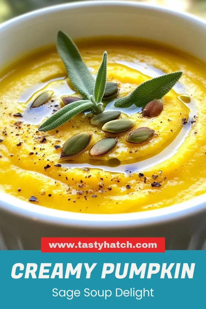 Warm up this fall with a comforting bowl of roasted pumpkin sage soup! This creamy pumpkin soup recipe features the richness of coconut milk and fragrant sage, making it the perfect addition to your fall soup recipes. Easy to make, this velvety roasted pumpkin soup is sure to impress your family and friends. Save this recipe for cozy nights! #PumpkinSoupRecipe #FallSoupRecipes #CoconutMilkSoup #RoastedPumpkinSageSoup