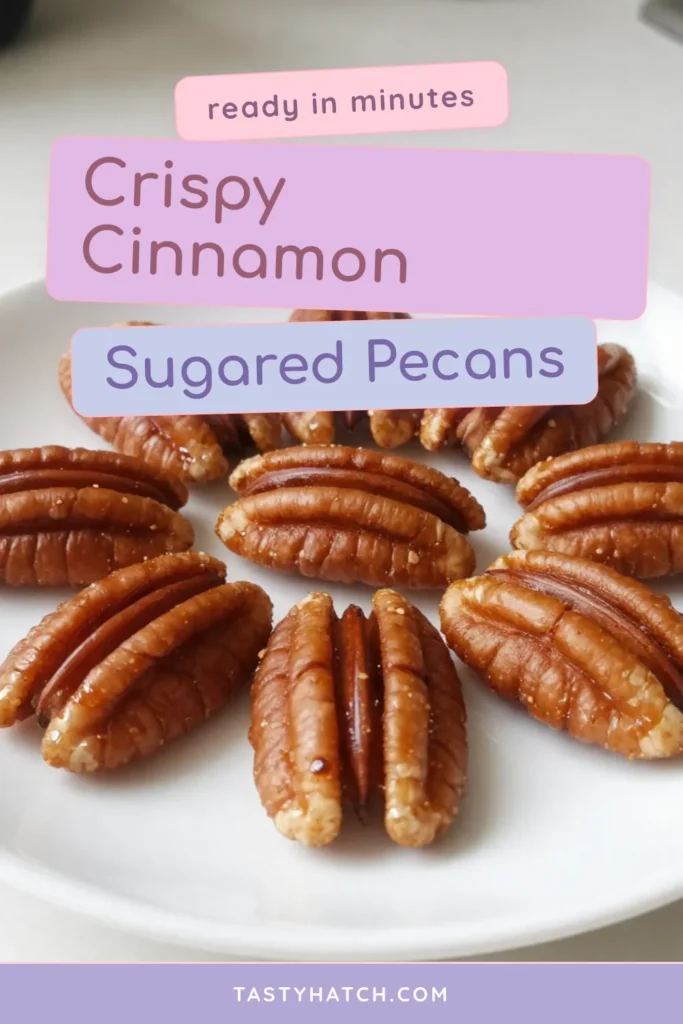 Indulge in the irresistible flavor of Cinnamon Roasted Pecans with this easy brown sugar pecan recipe! Perfect for a spiced pecans snack or topping your favorite desserts, these crunchy roasted nuts are a must-try. Whip up this delicious treat in just 30 minutes and enjoy the perfect balance of sweetness and spice. Don&rsquo;t miss out&mdash;save this recipe for your next snack attack! #CinnamonRoastedPecans #BrownSugarPecans #SpicedPecans #EasyPecanDessert