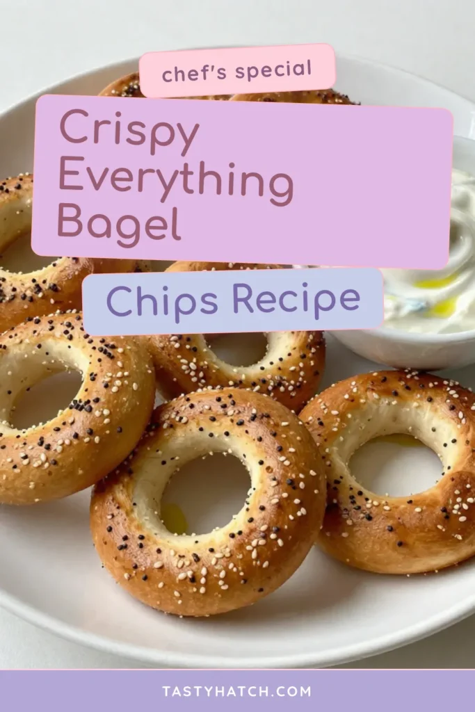 Discover the ultimate snack with these Baked Everything Bagel Chips! Perfectly crispy and bursting with flavor, this easy bagel recipe is ideal for any occasion. Make your own delicious homemade snack ideas using just two Everything Bagels and simple ingredients. Ideal for dipping or enjoying on their own, these bagel chips are a must-try! Save this Everything Bagel recipe for your next munchie craving! #BakedBagelChips #EverythingBagelRecipes #CrispyBagelChips #EasyBagelRecipes