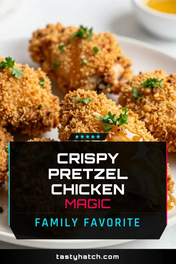 Indulge in this delicious pretzel crusted chicken that transforms a simple baked chicken breast recipe into a crispy chicken dinner your family will love. This easy chicken recipe combines savory flavors with a gourmet touch using pretzel crumbs for a delightful crunch. Perfect for weeknight meals, this dish is sure to impress. Try it today and elevate your dinner routine! Save this recipe! #PretzelCrustedChicken #EasyChickenRecipes #CrispyChickenDinner #GourmetChickenWithPretzels