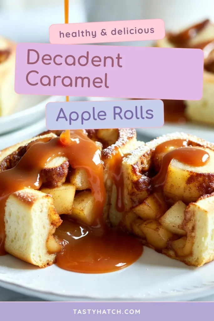 Indulge in these delicious caramel apple cinnamon rolls that combine warm, homemade cinnamon rolls with sweet apples and a rich caramel sauce topping. This easy cinnamon roll recipe is perfect for apple dessert recipes lovers. Bake a delightful treat that everyone will enjoy! Follow our homemade cinnamon rolls recipe for a perfect baked finish. Save this recipe and bring joy to your brunch table! #CinnamonRolls #DessertRecipes #BakingIdeas #CaramelAppleDelight