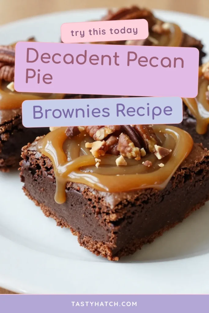 Indulge in these irresistible Pecan Pie Brownies that perfectly blend rich chocolate and gooey caramel! This easy pecan dessert combines a classic brownie recipe with pecans for an unforgettable treat. Each bite is a delightful mix of flavors with a chewy texture you'll love. Perfect for any occasion, these chocolate caramel brownies are a must-try! Save this recipe for later! #PecanPieBrownies #ChocolateCaramelBrownies #EasyPecanDessert #BrownieRecipeWithPecans