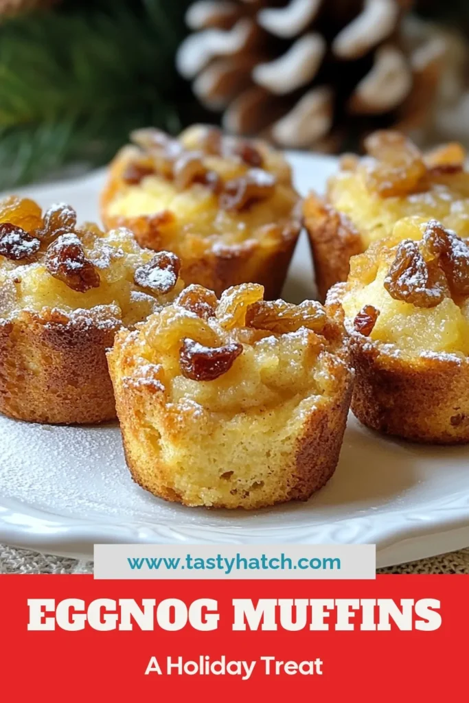 Indulge in the joy of the season with these delicious Eggnog Bread Pudding Muffins. This holiday muffin recipe combines stale bread, rich eggnog, and warm spices for festive bread pudding muffins that are easy to make and a perfect eggnog dessert. Bake these delightful baked muffins with eggnog for a cozy treat that everyone will love. Save this recipe for your holiday gatherings! #EggnogMuffins #HolidayBaking #FestiveDesserts #EasyDessertIdeas