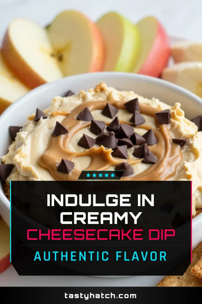 Indulge in this delicious Peanut Butter Chocolate Chip Cheesecake Dip, the ultimate no-bake dessert that's perfect for any occasion. This easy dessert dip combines creamy peanut butter and mini chocolate chips for a rich flavor that pairs beautifully with fresh fruit slices and graham crackers. Try this Chocolate Chip Dip Recipe today and impress your guests! Save this Fruit Dip Recipe for your next gathering! #PeanutButterDip #DessertDip #NoBakeCheesecake #ChocolateChipDip