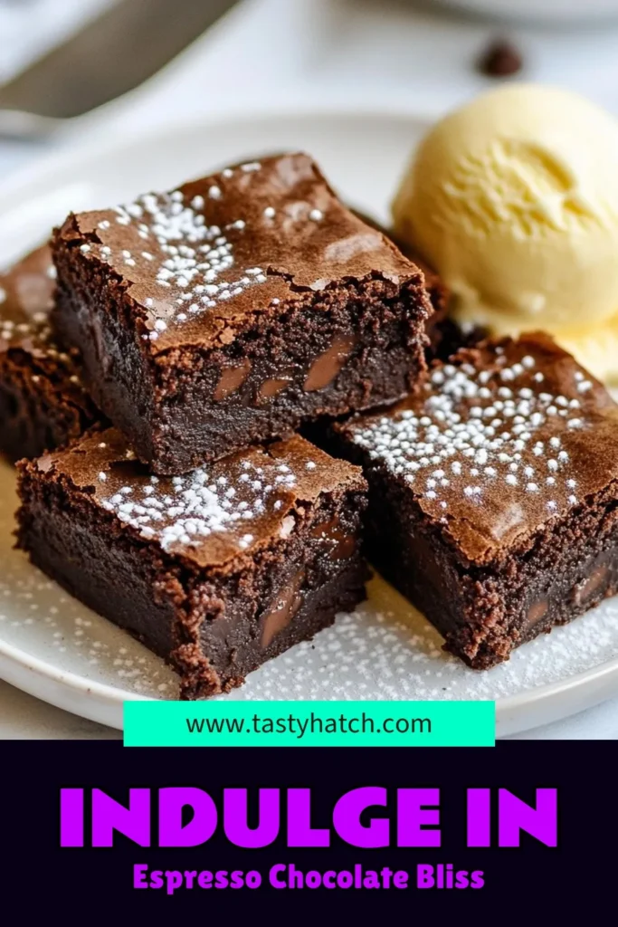 Indulge in these rich and fudgy Chocolate Espresso Brownies that take your dessert game to a whole new level! This easy chocolate brownie dessert blends the bold flavor of espresso with melted chocolate for decadent brownies with espresso that everyone will love. Try this homemade chocolate walnut brownies recipe for a perfect treat. Click to discover the full recipe and enjoy baking! #ChocolateEspressoBrownies #FudgyBrownieRecipe #EasyChocolateBrownieDessert #DecadentBrowniesWithEspresso