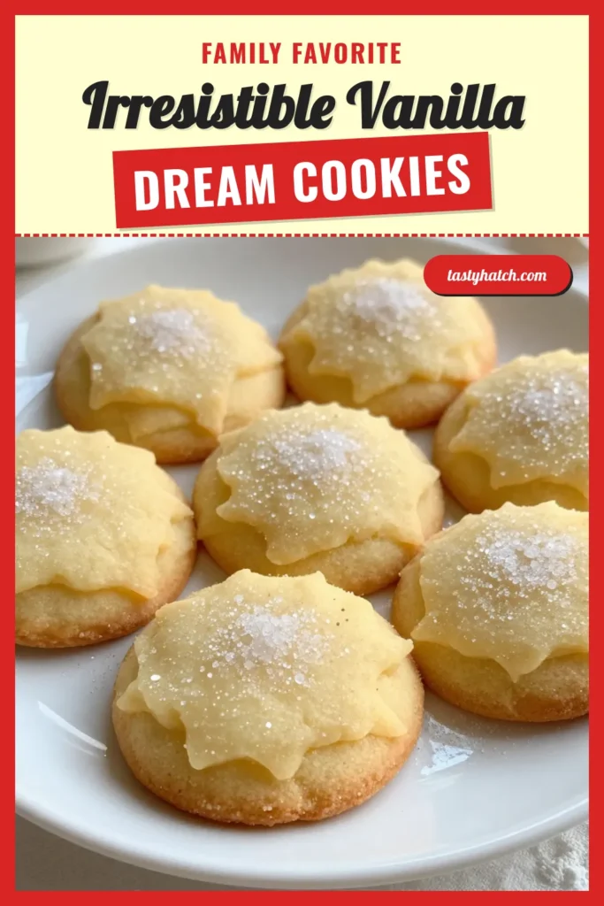 Indulge in these classic vanilla sugar cookies that are perfect for any occasion! This soft sugar cookies recipe combines simple ingredients to create delicious homemade sugar cookies that melt in your mouth. In just 25 minutes, you can enjoy these easy cookie recipes fresh from your oven. Don&rsquo;t forget to save this recipe for a sweet treat! #VanillaSugarCookies #EasyCookieRecipes #HomemadeSugarCookies #ClassicVanillaCookies