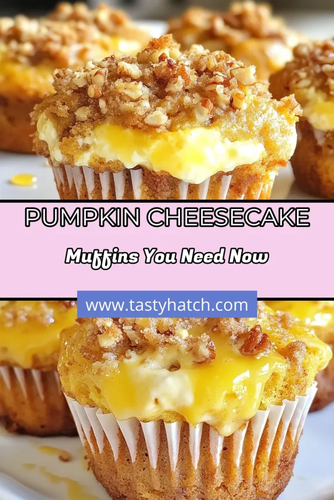 Indulge in these delicious pumpkin cheesecake muffins, perfect for fall! This easy streusel muffins recipe combines creamy cream cheese filling with moist pumpkin spice muffins topped with a crunchy streusel. Ready in just 40 mins, these fluffy treats are a must-try for autumn gatherings. Bake a batch today and savor the flavors! Save this recipe for later enjoyment! #PumpkinCheesecakeMuffins #StreuselMuffinsRecipe #EasyMuffinRecipes #PumpkinSpiceMuffins