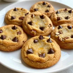 - 1 cup canned pumpkin pur&eacute;e - &frac12; cup unsalted butter, softened - &frac12; cup packed brown sugar - &frac12; cup granulated sugar - 1 large egg, at room temperature - 1 teaspoon pure vanilla extract These ingredients form the base of your cookies. The pumpkin pur&eacute;e brings moisture and flavor. Butter adds richness, while sugars give sweetness. The egg helps bind everything together. Vanilla adds a lovely aroma. - 2 cups all-purpose flour - 1 teaspoon baking soda - 1 teaspoon pumpkin pie spice - &frac12; teaspoon salt These dry ingredients balance the wet ones. Flour gives structure to the cookies. Baking soda helps them rise. Pumpkin pie spice adds warmth and depth. Salt enhances all the flavors. - 1 cup semi-sweet chocolate chips - &frac12; cup chopped pecans These add-ins are fun! Chocolate chips bring sweetness and richness. Pecans add crunch and texture. You can mix and match based on your taste, or leave them out if you prefer a simpler cookie. {{ingredient_image_2}} - Preheat your oven to 350&deg;F (175&deg;C). This is important to ensure even baking. - Prepare your baking sheet by lining it with parchment paper. This helps cookies not stick and makes cleanup easy. - In a large bowl, cream the softened butter with brown sugar and granulated sugar. Mix until it&rsquo;s light and fluffy. This should take around 2-3 minutes. - Now, add the pumpkin pur&eacute;e, a large egg, and pure vanilla extract. Mix well until everything is smooth and blended. - In another bowl, whisk together the all-purpose flour, baking soda, pumpkin pie spice, and salt. Make sure there are no lumps. - Gradually fold the dry mixture into the wet ingredients. Use a spatula or wooden spoon. Be careful not to overmix; this helps keep the cookies soft. - Finally, gently fold in the semi-sweet chocolate chips and chopped pecans if you&rsquo;re using them. Make sure they are evenly distributed in the dough. To get the perfect cookie texture, watch the bake time closely. Start checking at 12 minutes. The edges should be golden, and the center should look set but soft. This means your cookies will be chewy and not dry. Avoid overbaking by keeping an eye on the color. If your cookies look too dark, they are likely overdone. Trust your instincts, and remove them from the oven once they look just right. To keep your cookies tender, mix gently. When you combine the dry and wet mixtures, fold the dough. This way, you avoid overmixing. Overmixing can make cookies tough. Use a sturdy spatula or a wooden spoon to mix. An electric mixer can be too harsh, so it's best to avoid it for the final mix. Make your cookie presentation fun! Serve them on a rustic wooden platter or in a colorful bowl. You can sprinkle some extra chocolate chips or pecans on top for a beautiful touch. For drinks, pair your cookies with warm beverages. Hot chocolate, coffee, or even a spiced chai work well. The flavors of pumpkin and chocolate blend nicely with these drinks, creating a cozy vibe. Pro Tips Use Fresh Pumpkin: For an even richer flavor, consider using fresh pumpkin instead of canned. Roast and puree your own pumpkin for the best results. Chill the Dough: If time allows, chill the dough for 30 minutes before baking. This helps the cookies hold their shape and enhances the flavors. Experiment with Spices: Feel free to adjust the spices to your taste. Adding a pinch of nutmeg or ginger can give an extra depth to the flavor. Storage Tips: Store the cookies in an airtight container at room temperature for up to a week. For longer storage, freeze them and thaw as needed. {{image_4}} You can add more flavor to your cookies. Try mixing in spices like cinnamon or nutmeg. These spices bring warmth and depth. You can also use different types of chocolate. Dark chocolate or white chocolate can change the taste. Each type adds a unique twist. If you need a gluten-free option, use almond flour or oat flour instead of all-purpose flour. This will keep the cookies soft and tasty. For vegan adjustments, replace the butter with coconut oil. You can use flaxseed meal mixed with water instead of the egg. This works great and keeps cookies moist. Make your cookies festive! Add colorful sprinkles for a fun touch. You can also adjust flavors for the seasons. Try adding peppermint extract for winter or orange zest for summer. These small changes can make your cookies special for any occasion. To keep your chocolate chip pumpkin cookies fresh, store them in an airtight container. This helps retain their moisture and flavor. You can also layer the cookies with parchment paper to prevent sticking. A cookie jar works well too, as long as it seals tightly. If you want to save some cookies for later, freezing is a great option. First, let the cookies cool completely. Then, place them in a freezer-safe bag or container. Make sure to remove as much air as possible before sealing. When you're ready to enjoy them, let the cookies thaw in the fridge overnight. For a quick fix, you can also microwave them for a few seconds. At room temperature, your cookies will stay fresh for about five days. Keep them in a cool, dry place. If the cookies start to feel hard or dry, they may be past their prime. Look out for any off smells or visible mold, as these are clear signs of spoilage. Always trust your senses to determine if they are still good to eat! You can tell your cookies are done when the edges turn a light golden brown. The centers should not jiggle when you gently shake the pan. If the top looks set, that's a good sign too. Remember, cookies will continue to cook a bit after you take them out. Let them cool a few minutes on the baking sheet before moving them. Yes, you can make these cookies ahead of time! You can prepare the dough and store it in the fridge for up to three days. Just scoop the dough onto your baking sheet, cover it, and chill. When you&rsquo;re ready to bake, just pop them in the oven. This way, you can enjoy fresh cookies whenever you want! If you don't have pumpkin pur&eacute;e, you can use applesauce or mashed bananas. Both add moisture and a hint of sweetness. However, the flavor will be different, so keep that in mind. Another option is butternut squash pur&eacute;e, which works well too. Just ensure it&rsquo;s smooth for the best results. You now have a complete guide to making chocolate chip pumpkin cookies. We covered essential ingredients, step-by-step instructions, tips to perfect your bake, variations to try, and storage advice. This recipe is perfect for any season and offers room for creativity. Experiment with flavors or dietary adjustments to fit your needs. With these tips, you&rsquo;ll bake delicious cookies everyone will enjoy. Keep practicing, and soon you&rsquo;ll be a cookie expert!