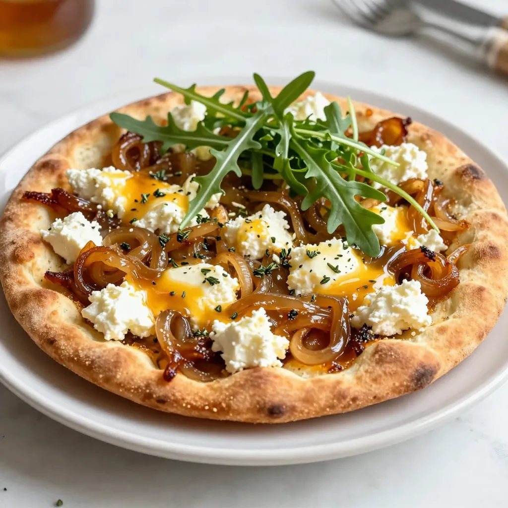 Caramelized Onion Goat Cheese Flatbread Delight