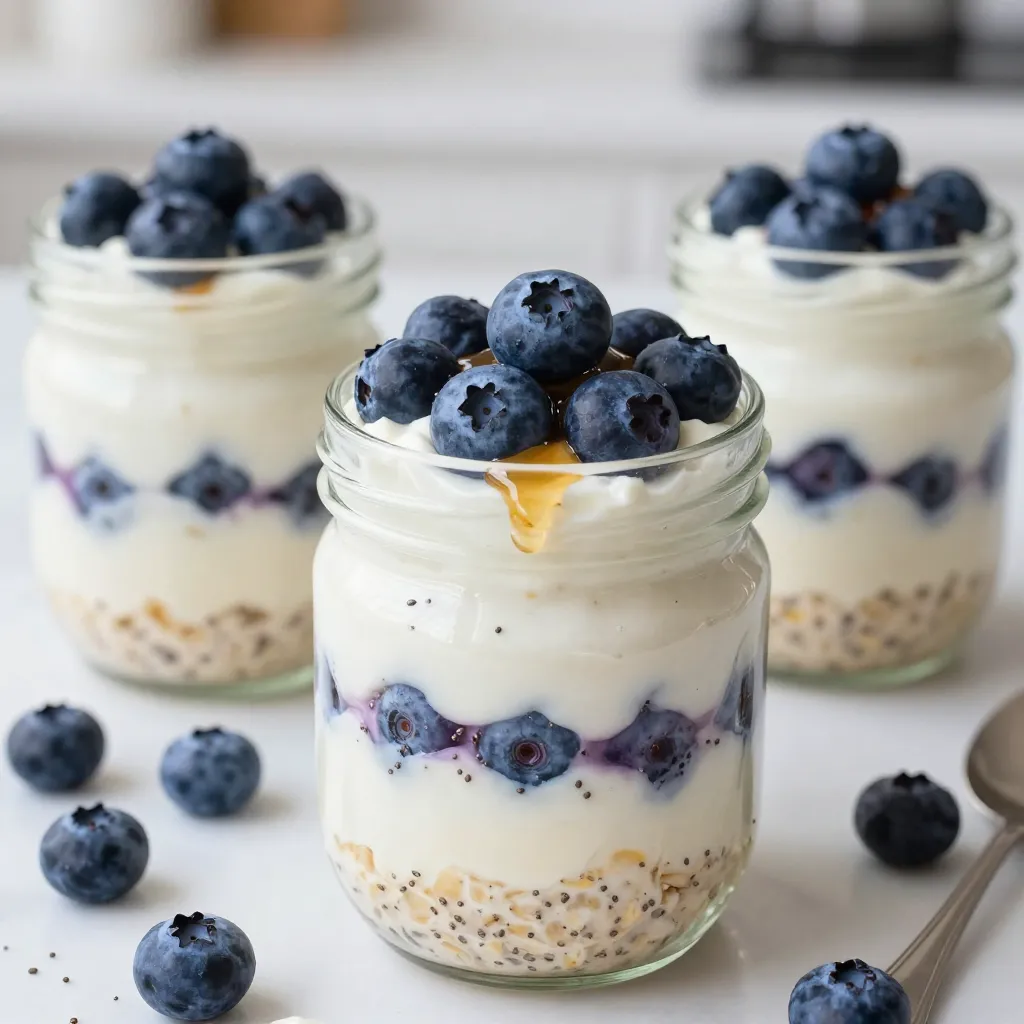Blueberry Cheesecake Overnight Oats Delightful Treat