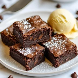 To make chocolate espresso brownies, you need some key ingredients. Here&rsquo;s what you will need: - 1 cup unsalted butter (2 sticks) - 1 cup granulated sugar - 1 cup brown sugar, packed - 4 large eggs - 1 tablespoon pure vanilla extract - 1 cup all-purpose flour - 1 cup unsweetened cocoa powder - 1 teaspoon baking powder - 1 teaspoon sea salt - 2 tablespoons brewed espresso (or very strong coffee) - 1 cup semi-sweet chocolate chips Choosing high-quality cocoa and chocolate chips is very important. They add rich flavor and depth to the brownies. Look for cocoa powder that is dark and unsweetened. Quality chocolate chips will melt perfectly, giving you gooey pockets of chocolate in every bite. You can add walnuts for a nice crunch. They also enhance the flavor of the brownies. If you like, chop them finely and fold them into the batter. For extra taste, consider adding sea salt flakes on top before baking. This gives a sweet and salty contrast that many people love. You can also explore other flavor enhancers like orange zest or a hint of mint. These can make your brownies unique and exciting. {{ingredient_image_2}} Preheating your oven is key. Set it to 350&deg;F (175&deg;C). This step ensures even baking. Choose a 9x13 inch baking pan. You can grease it with butter or use parchment paper. Parchment paper helps you lift the brownies out easily. Greasing works too, but may leave some behind. Melt 1 cup of unsalted butter in a large saucepan over medium heat. Once it melts, remove it from the heat. Add 1 cup of granulated sugar and 1 cup of packed brown sugar. Mix until smooth. Next, crack 4 large eggs into the mixture, one at a time. Stir after each egg until it looks glossy. Add 1 tablespoon of pure vanilla extract and 2 tablespoons of brewed espresso. Mix well to combine all the flavors. In a separate bowl, whisk together 1 cup of all-purpose flour, 1 cup of unsweetened cocoa powder, 1 teaspoon of baking powder, and 1 teaspoon of sea salt. This ensures even distribution of the dry ingredients. Gently fold the dry mix into the wet mix. Be careful here; overmixing can make the brownies tough. The batter should still be a bit lumpy. Now, fold in 1 cup of semi-sweet chocolate chips and &frac12; cup of finely chopped walnuts, if you choose to add them. This adds texture and flavor to your brownies. Pour the batter into the prepared baking pan. Use a spatula to spread it evenly. Bake for 25-30 minutes. Check for doneness by inserting a toothpick into the center. It should come out with a few moist crumbs. Let the brownies cool in the pan for 20 minutes. Then, move them to a wire rack to cool completely before slicing. To keep your brownies fudgy, mix the wet and dry ingredients gently. Overmixing can make them cake-like. Use a spatula to fold the batter, leaving it slightly lumpy. This keeps the brownies rich and moist. For cooling, let the brownies sit in the pan for 20 minutes. Then, transfer them to a wire rack. This step allows air to circulate. It helps maintain moisture, so your brownies stay soft inside. Store brownies in an airtight container at room temperature. This keeps them fresh for about four days. If you want them to last longer, freeze them. Wrap each brownie in plastic wrap and place them in a freezer bag. They will stay good for up to three months. When ready to eat, let the brownies thaw at room temperature. You can also warm them slightly in the microwave. This makes them taste just like fresh-baked brownies again! Pro Tips Use Quality Chocolate: Opt for high-quality semi-sweet chocolate chips for richer flavor and better melting properties. Don&rsquo;t Overmix: To maintain a fudgy texture, mix the batter until just combined; lumps are okay! Cooling is Key: Allow the brownies to cool completely before cutting for cleaner, more defined edges. Experiment with Add-ins: Try adding different nuts or swapping in dark chocolate chips for a deeper chocolate experience. {{image_4}} You can easily change the taste of your chocolate espresso brownies. Here are some ideas: - Mint: Add a few drops of peppermint extract to the batter. This gives a fresh kick. - Orange Zest: Grate some orange peel into the mix for a bright, citrusy flavor. - Gluten-Free: Use almond flour or a gluten-free flour blend instead of all-purpose flour. This makes the recipe suitable for those avoiding gluten. These variations let you have fun with flavors. Each option brings a new twist to this classic treat. Serving your brownies well makes them even more tempting. Here are some creative ways to present them: - With Ice Cream: Serve warm brownies with a scoop of vanilla or coffee ice cream. The cold creaminess pairs perfectly with the rich brownie. - Toppings: Drizzle melted chocolate or caramel on top. Sprinkle some sea salt flakes for a sweet-salty contrast. - Plating: Cut brownies into neat squares. Place them on a white plate for a nice contrast. Add some fresh berries or mint leaves for color. These presentation ideas will impress your guests. A little effort in serving can make your brownies look even more delicious! To enjoy chocolate espresso brownies fully, pair them with the right drinks. A cup of hot coffee works great. The rich espresso in the brownies complements the coffee's bold flavor. You can also try a creamy cappuccino. The milk foam adds a nice touch. If you prefer tea, a strong black tea can balance the sweetness too. For wine lovers, a glass of red wine makes a lovely match. Look for a Merlot or Cabernet Sauvignon. Their fruity notes and tannins pair well with the chocolate. You might also enjoy a sweet dessert wine like Port. It enhances the brownie&rsquo;s espresso flavor, creating a cozy experience. Brownies are perfect for any celebration. During the holidays, serve them with festive touches. Try adding crushed candy canes for a minty twist. For Halloween, top brownies with orange icing or sprinkles for a fun look. You can customize toppings for special occasions too. During birthdays, add a scoop of ice cream on top. Drizzle with chocolate sauce or caramel for an extra treat. For a summer picnic, serve brownies with fresh berries. They add color and a refreshing taste. Always think about how to make your presentation special and fun! To keep your brownies fresh, store them in an airtight container. Place a sheet of wax paper between layers to prevent sticking. Keep them at room temperature for up to four days. For longer storage, you can refrigerate them for up to a week. If you want to save them for later, freeze individual squares. Wrap each piece in plastic wrap and place them in a freezer bag. They can last for three months in the freezer. Yes, you can make these brownies a day in advance. Once they cool, store them in an airtight container. This allows the flavors to meld and improves the taste. If you want to serve them warm, you can reheat individual squares in the microwave for about 10-15 seconds. Just make sure they don&rsquo;t get too hot, or they may lose their fudgy texture. If you don't have espresso, you can use strong brewed coffee instead. Just brew a cup using twice the normal amount of coffee grounds. You can also use instant coffee mixed with hot water. For a caffeine-free option, try using decaffeinated coffee or even a coffee-flavored extract. These substitutes will still give you a rich flavor in your brownies. Making chocolate espresso brownies is fun and rewarding. Use high-quality cocoa and chocolate chips for the best flavor. Optional ingredients like walnuts add crunch, while sea salt enhances taste. Follow the steps carefully for perfect texture. Don&rsquo;t forget to preheat your oven, mix well, and avoid overmixing. Store brownies properly to keep them fresh. Try creative flavors and drinks to pair with your brownies. Enjoy baking and share your tasty treats with friends and family. A great brownie always brings smiles!